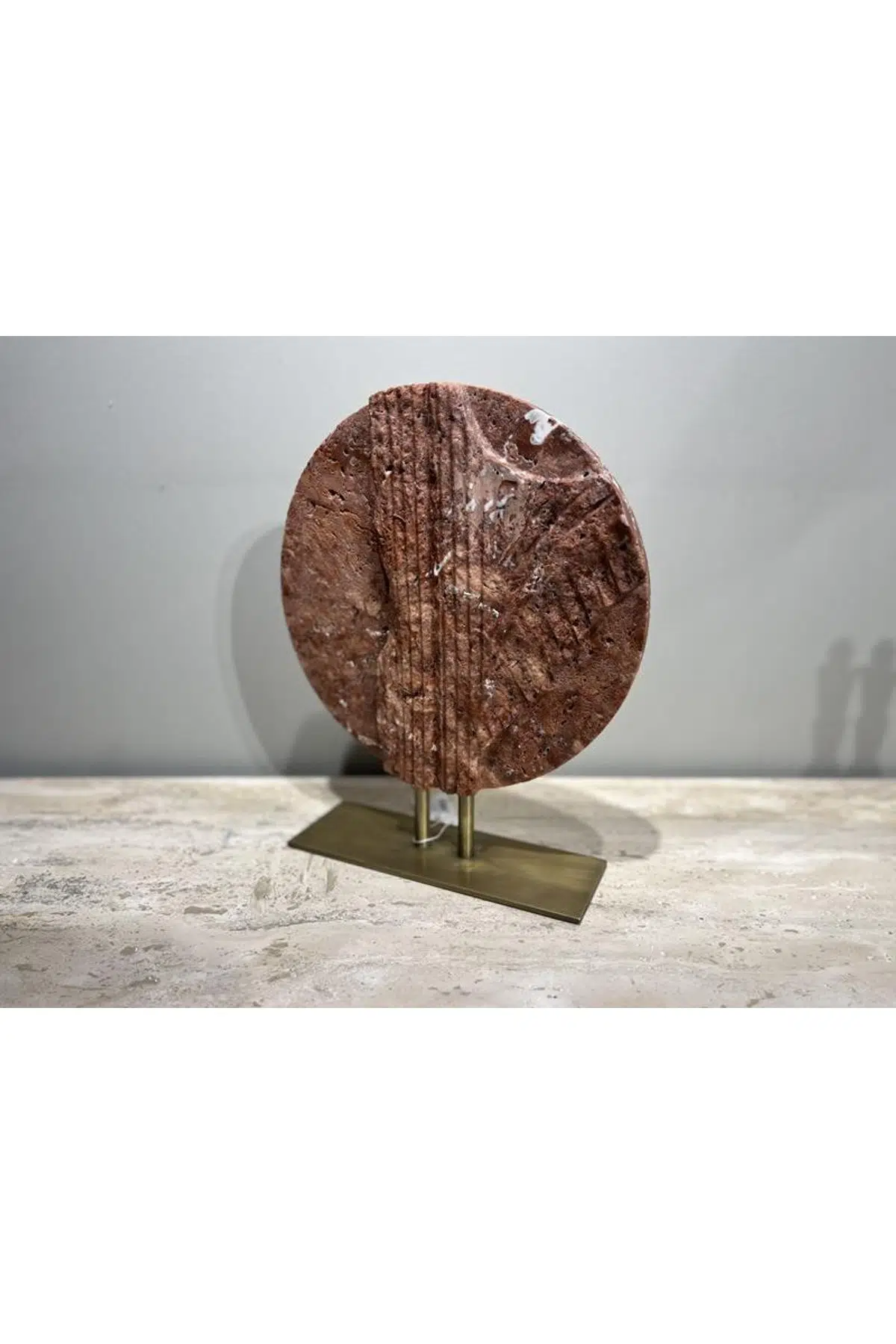 Evza Mermer Embossed Wood Kırmızı Traverten 8*30*37 Cm