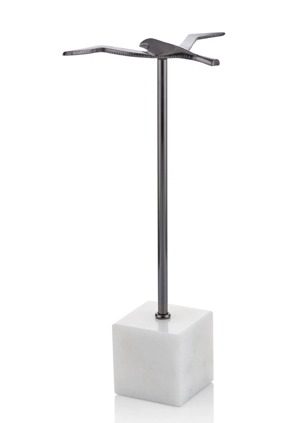 Evza Küp Beyaz Kaideli Uçan Kuş Antrasit 18*10*33 Cm