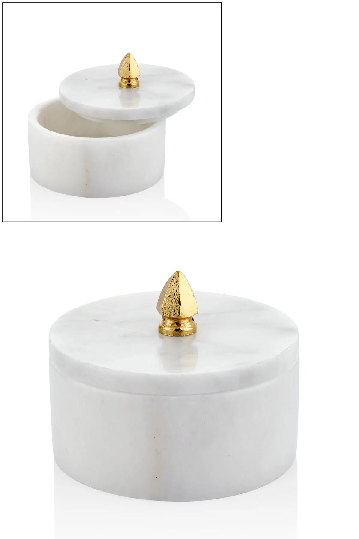 Evza Mermer Kapaklı Sunum Kasesi 12*12*9 Cm
