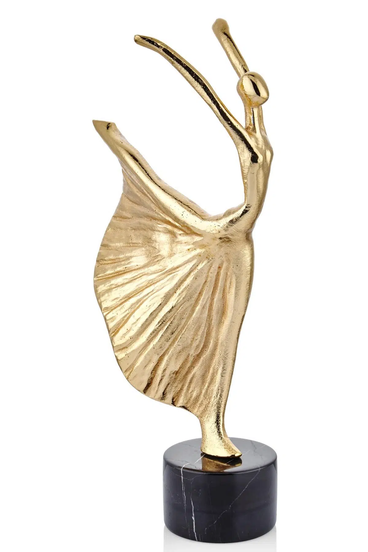 Evza Mermer Silindir Kaide Üzerinde Balerin Gold