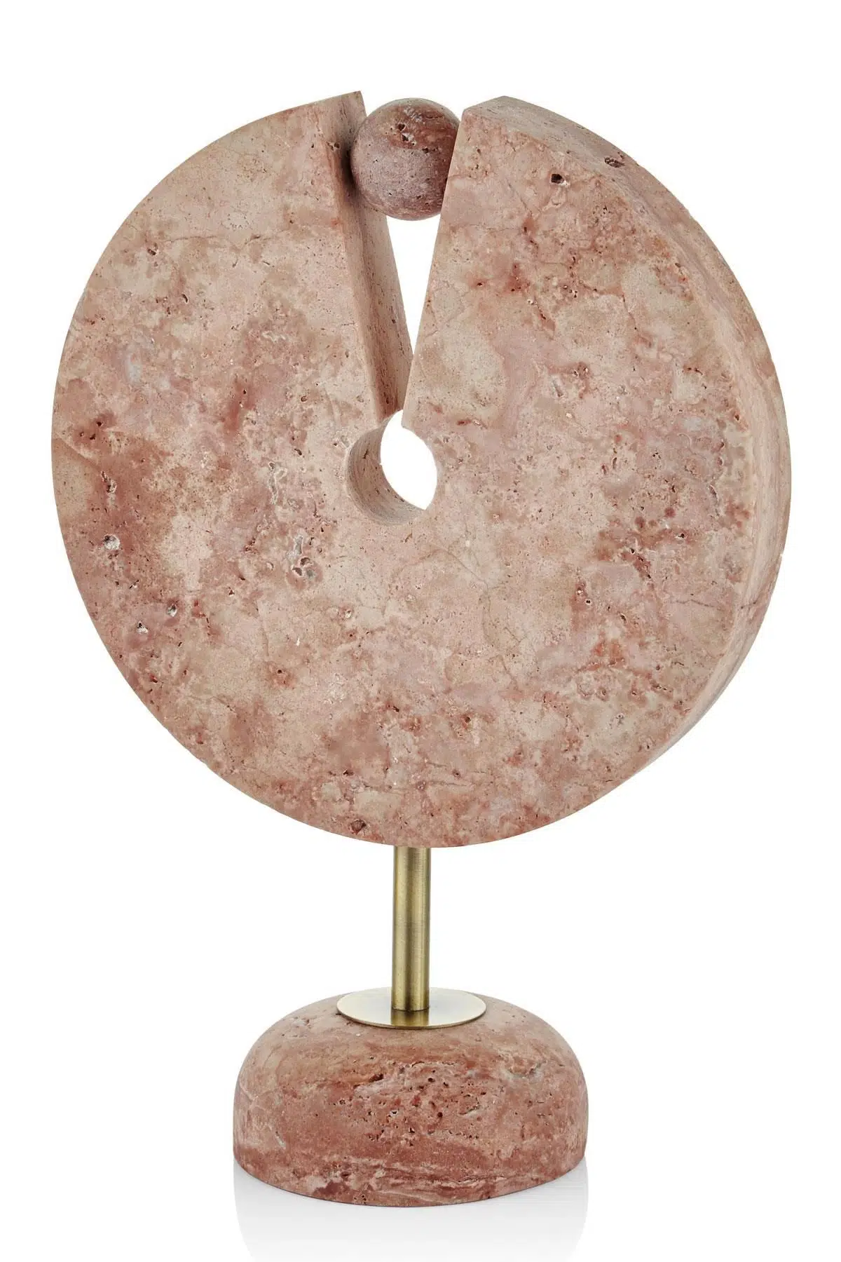 Evza Mermer Kırmızı Traverten Kilit Kaideli Dekor 13*24*38 Cm