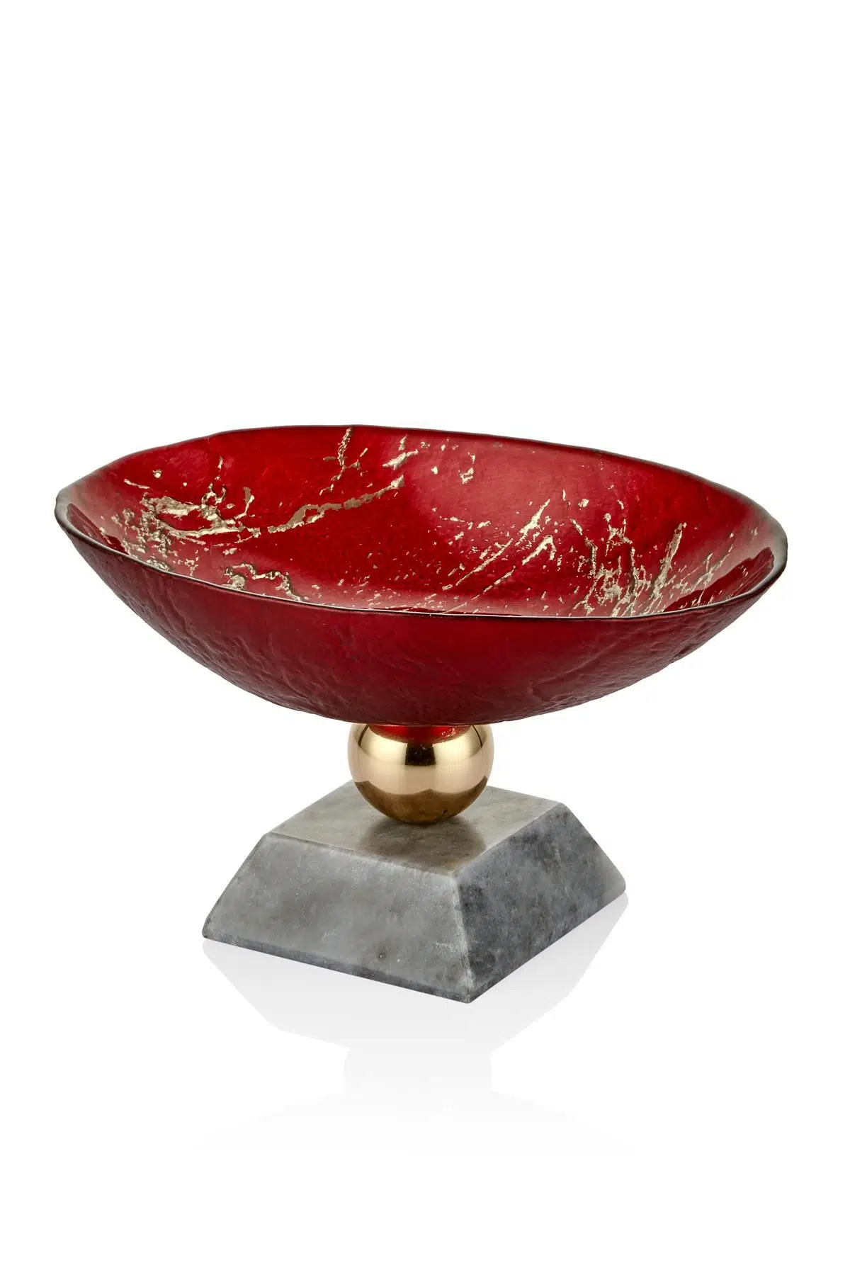 Mermer Kaideli Varaklı Lokumluk Kırmızı 14*21*12 Cm