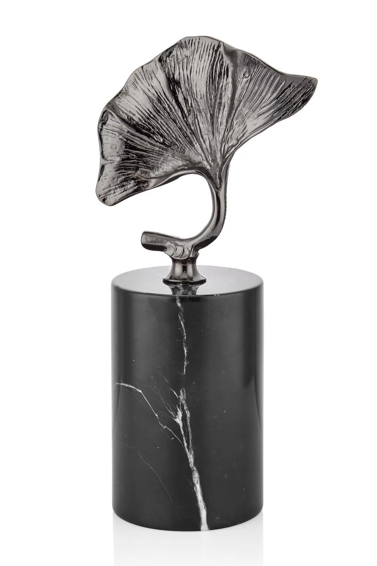 Evza Mermer Kaideli Dekoratif Gingko Antrasit 9*15*29 Cm
