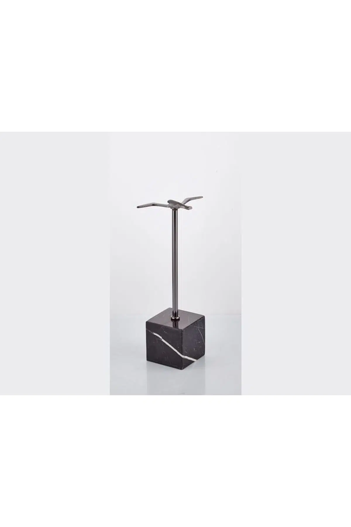 Evza Küp Siyah Kaideli Uçan Kuş Antrasit 12*7*27 Cm