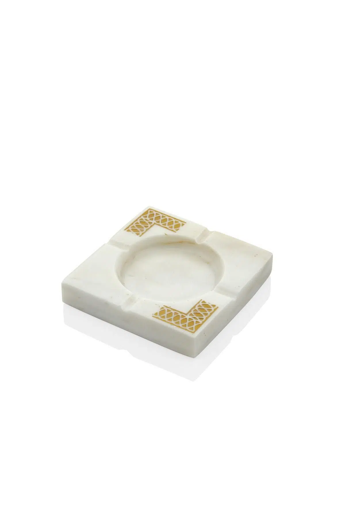 Evza Mermer Gold Processing Kare Küllük 12*12*2 Cm