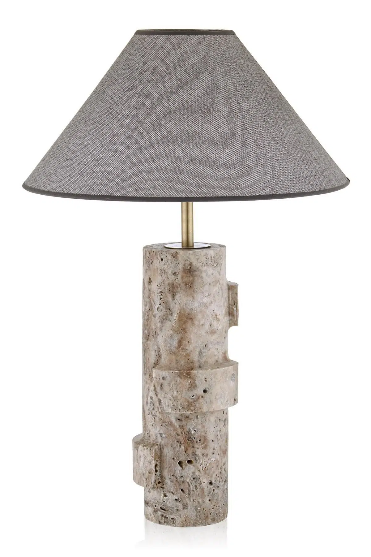 EVZA MERMER SLICED GRİ TRAVERTEN ABAJUR 35*35*55 CM