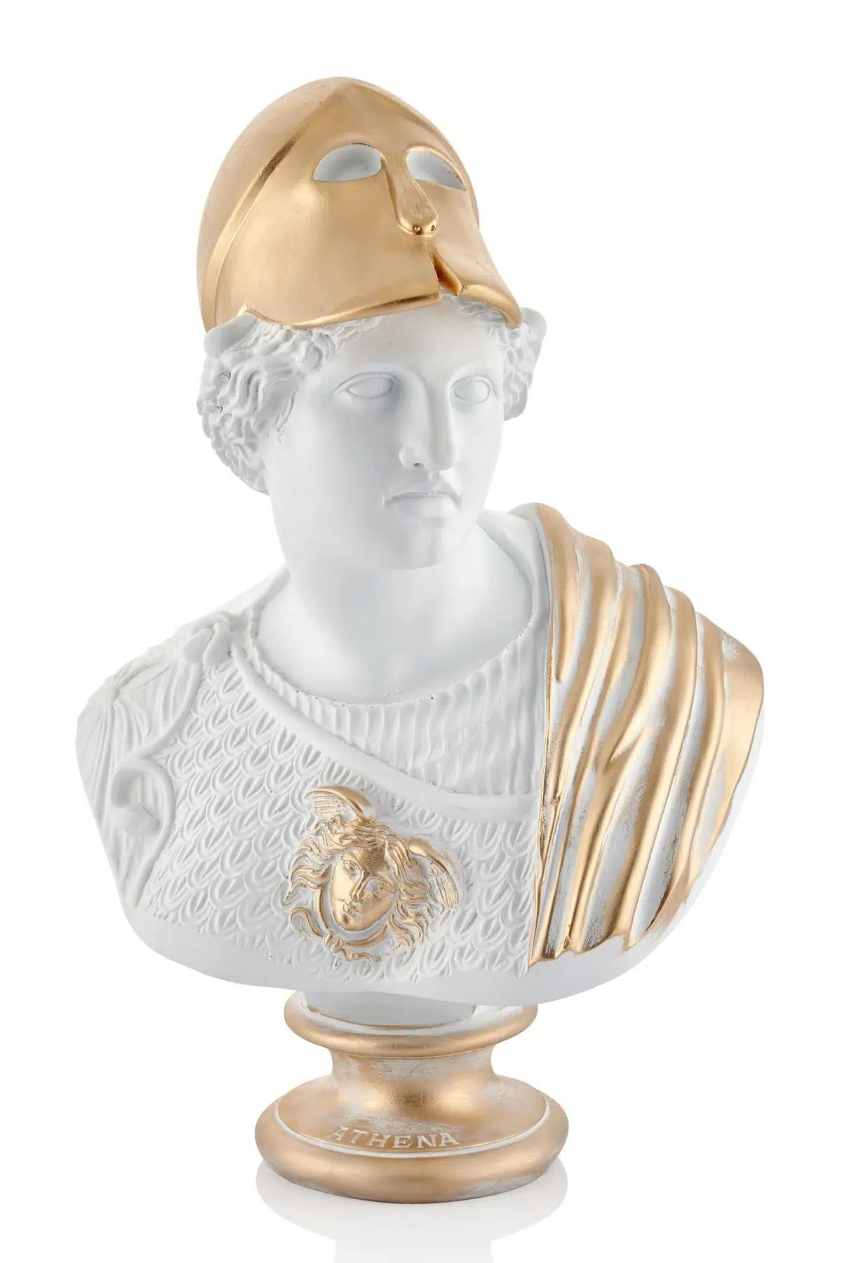 *Altın Detaylı Athena Büstü 36*25*56 Cm