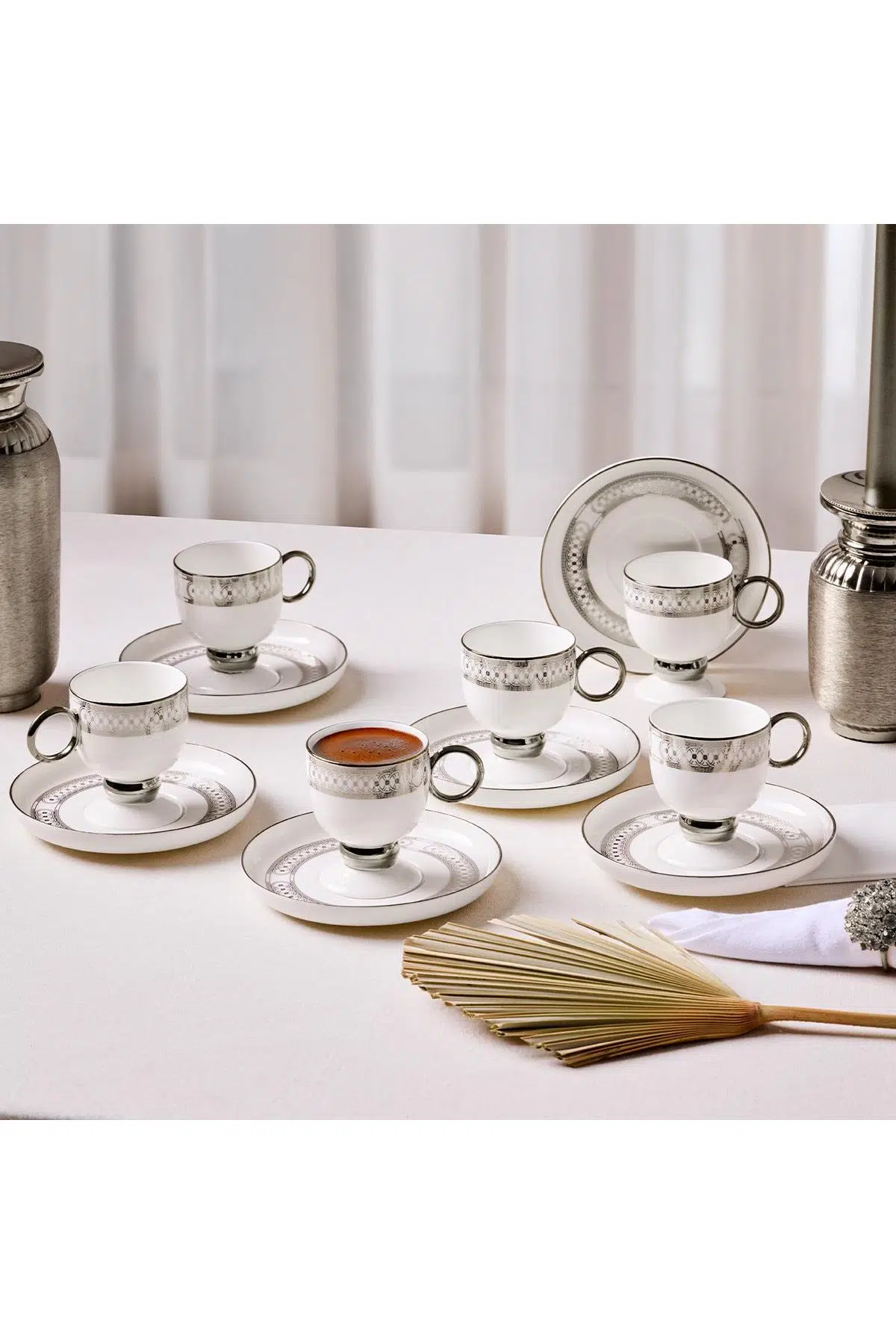 Aryıldız Aurelia Silver Fincan Takımı 12 Parça