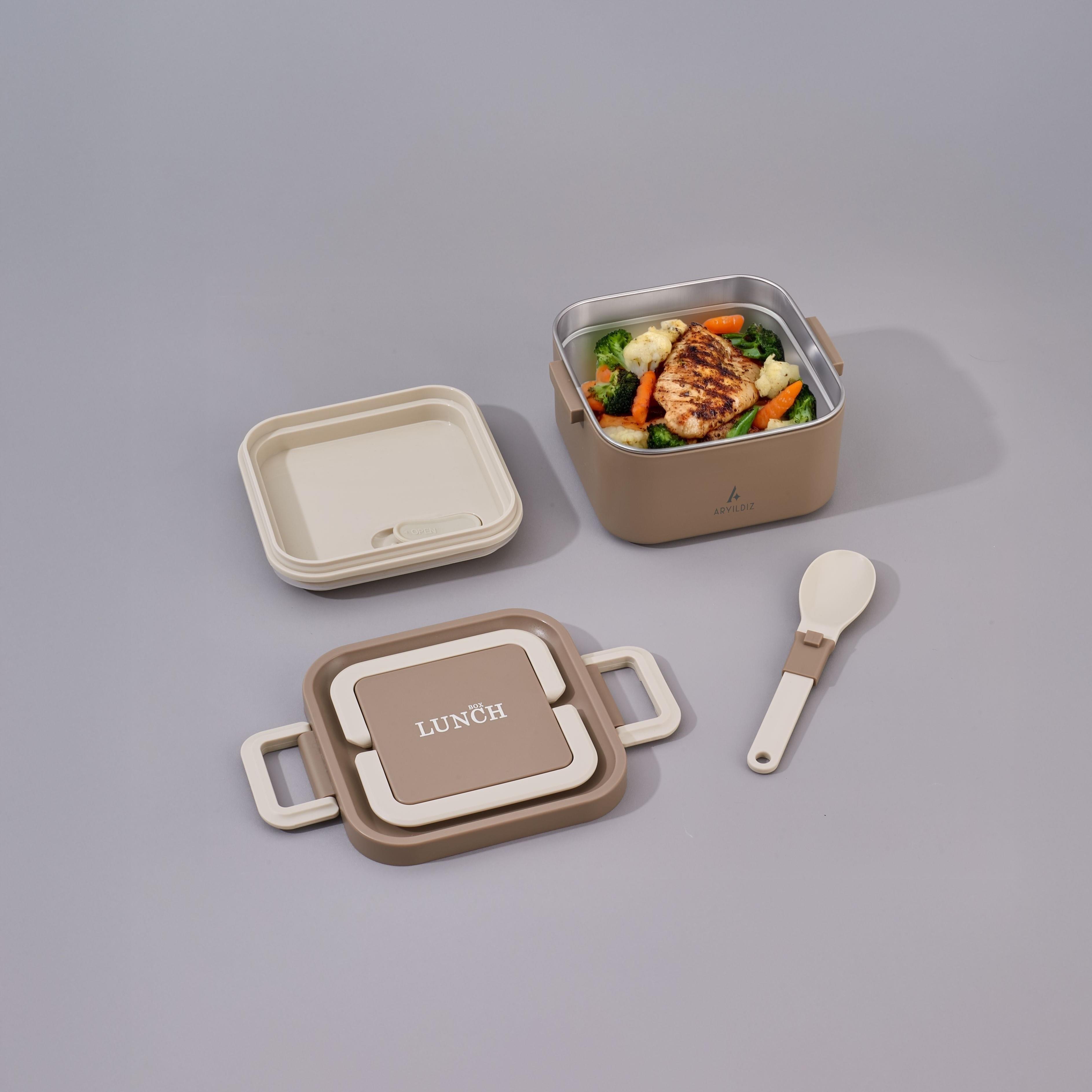Aryıldız Bento Lunch Box Kare Haki 700Ml