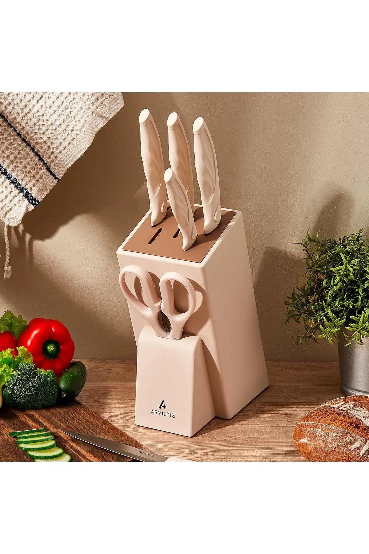 Aryıldız Benton Bıçak Blok Set 7 Parça