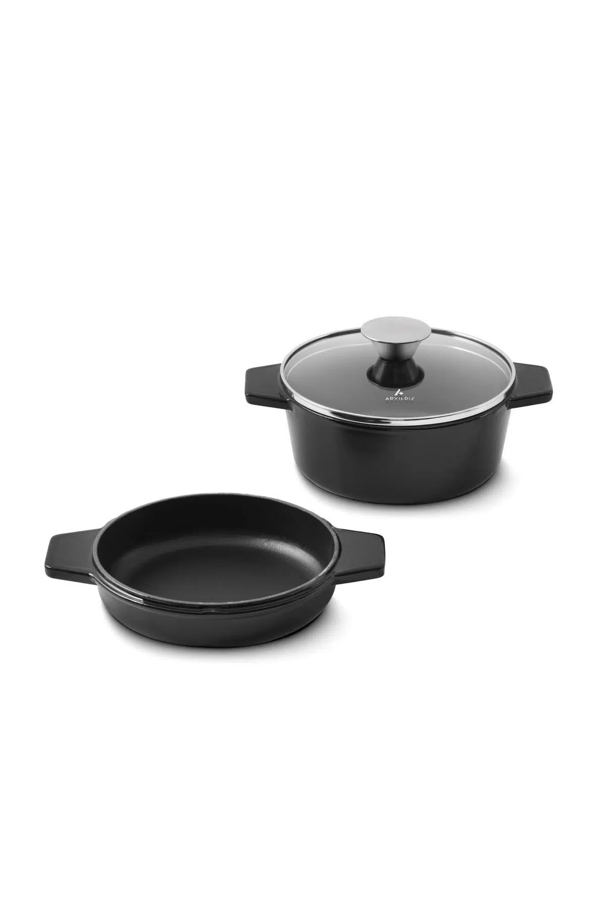 Aryıldız Duo Techniq Iron Döküm Derin Tencere Kahverengi 20cm