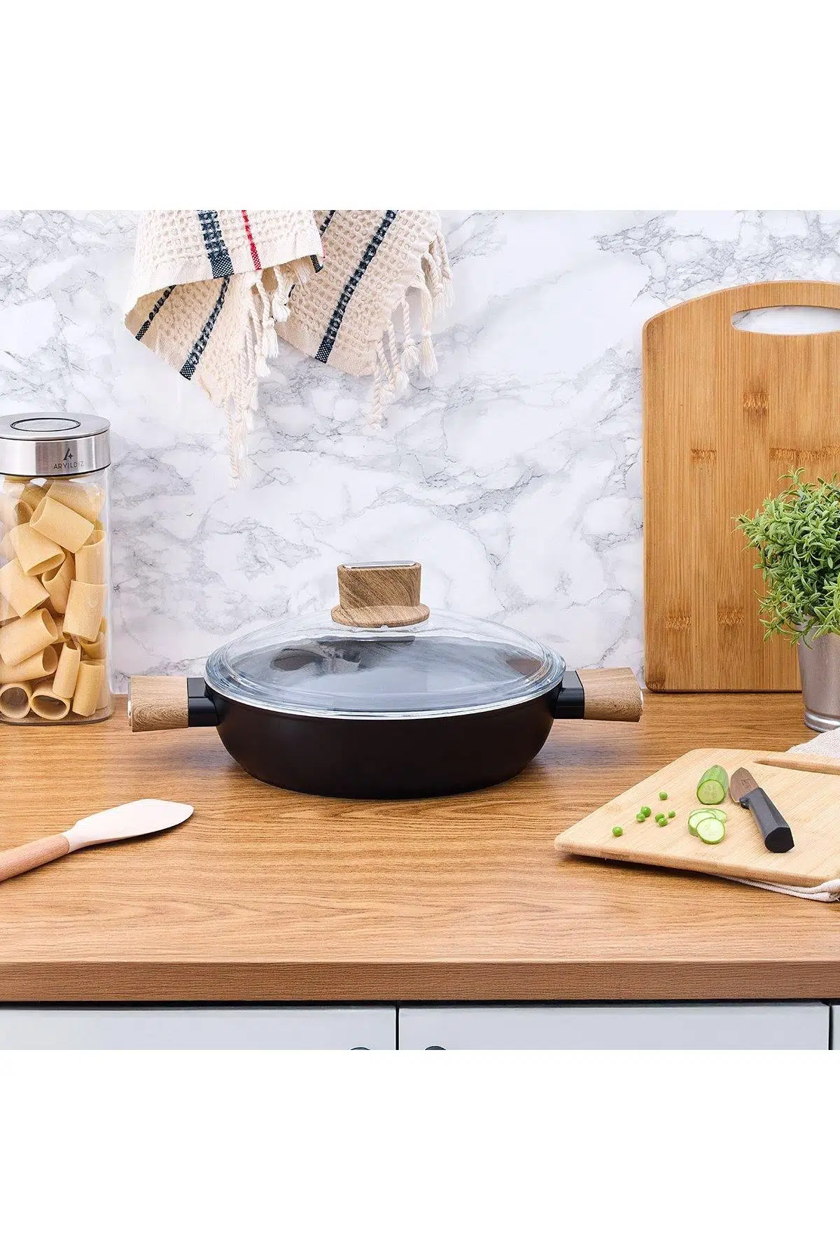 Aryıldız Eco Seramik 28 Cm Basık Tencere