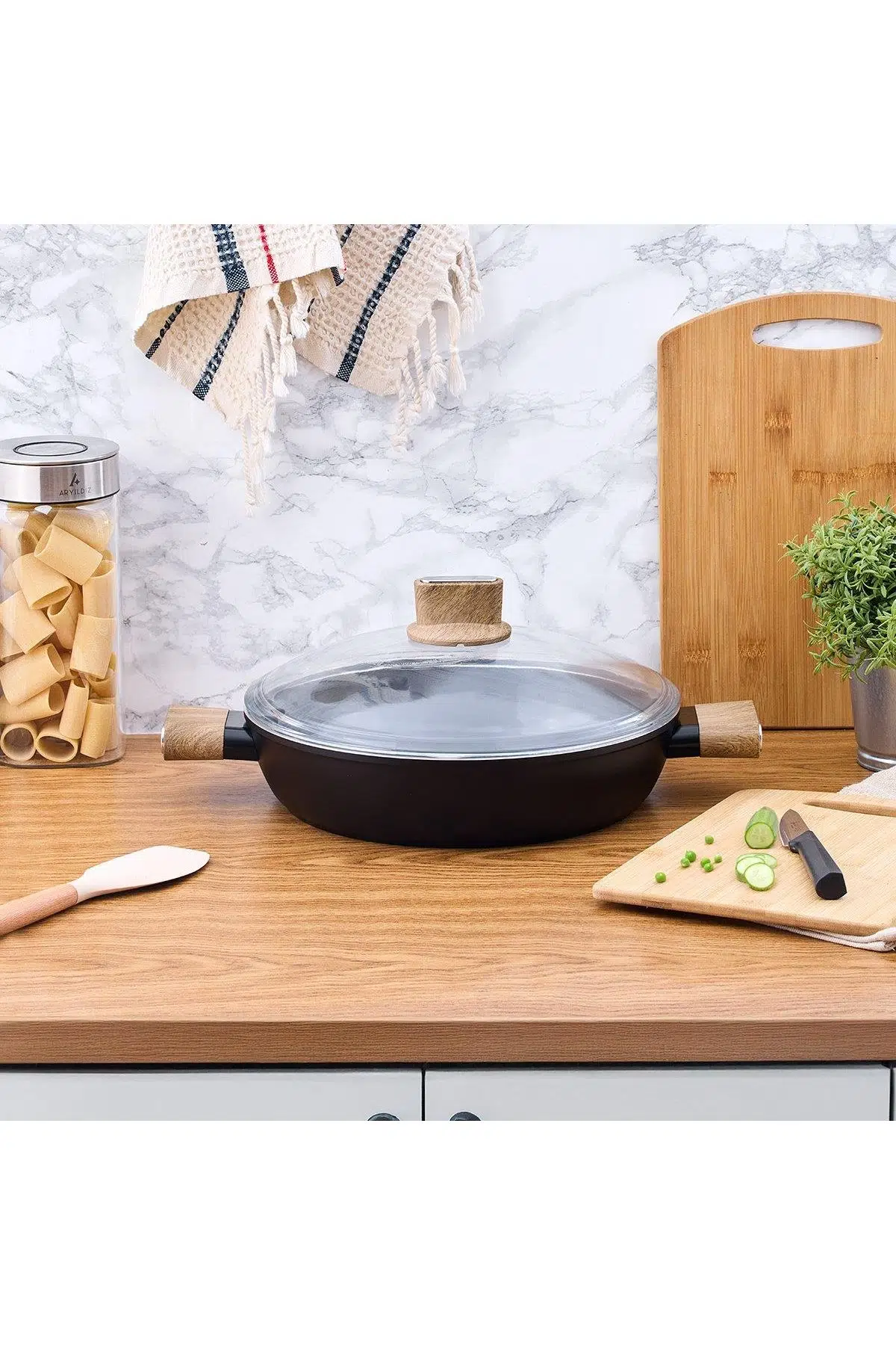 Aryıldız Eco Seramik 30 Cm Basık Tencere