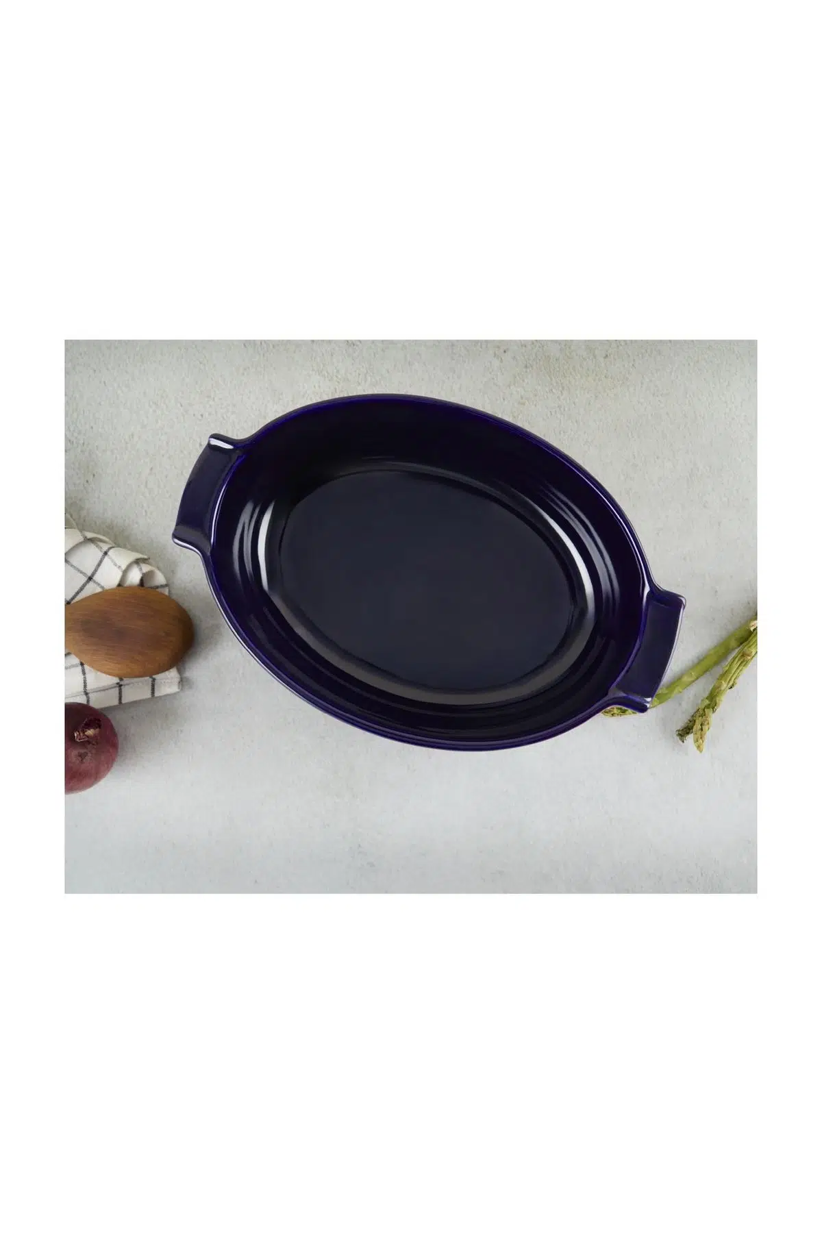 Aryıldız Elissa Fırın Kabı Oval 31cm Kobalt