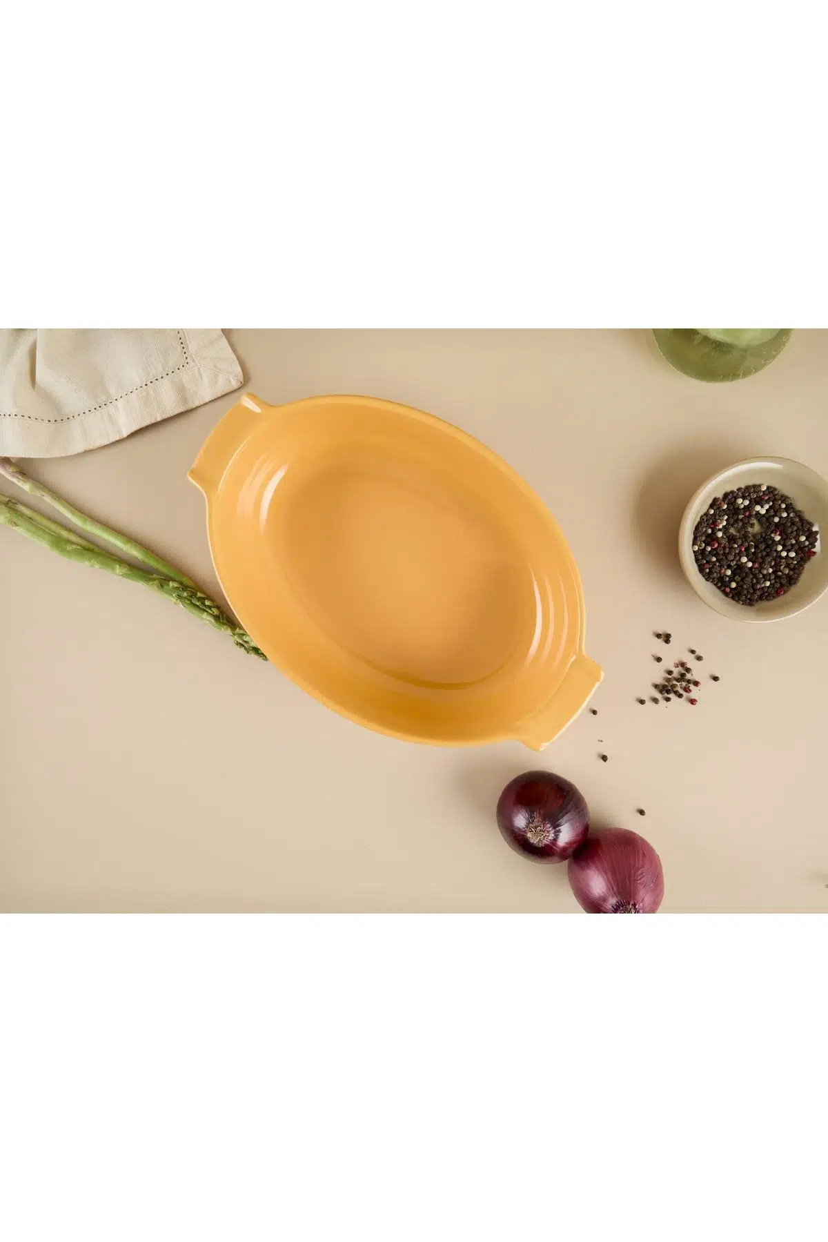 Aryıldız Elissa Fırın Kabı Oval 31cm Sarı