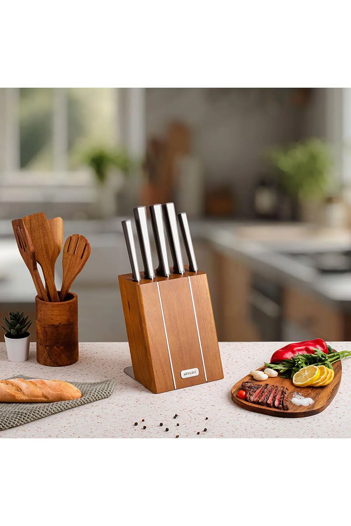 Aryıldız Pro-Edge Blok Bıçak Set 6 Parça