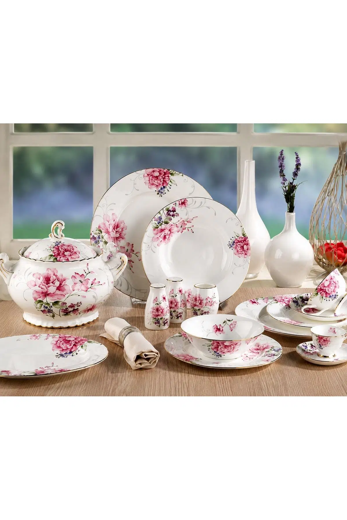 Aryıldız Yemek Takımı Bone Round Porselen 84 Parça 30021