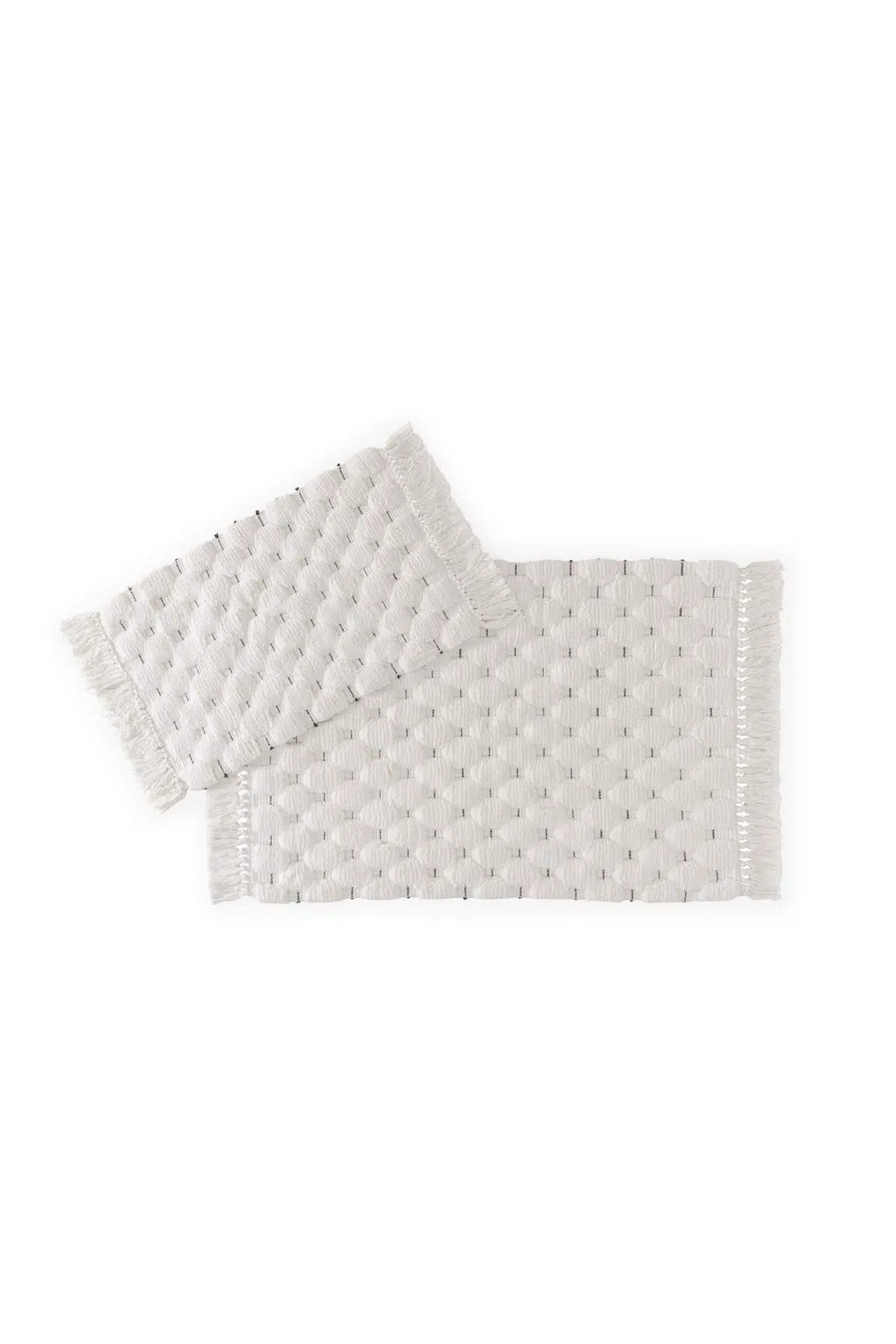 Eloura Bubble Banyo Paspası Ekru 60*90+40*60 Cm