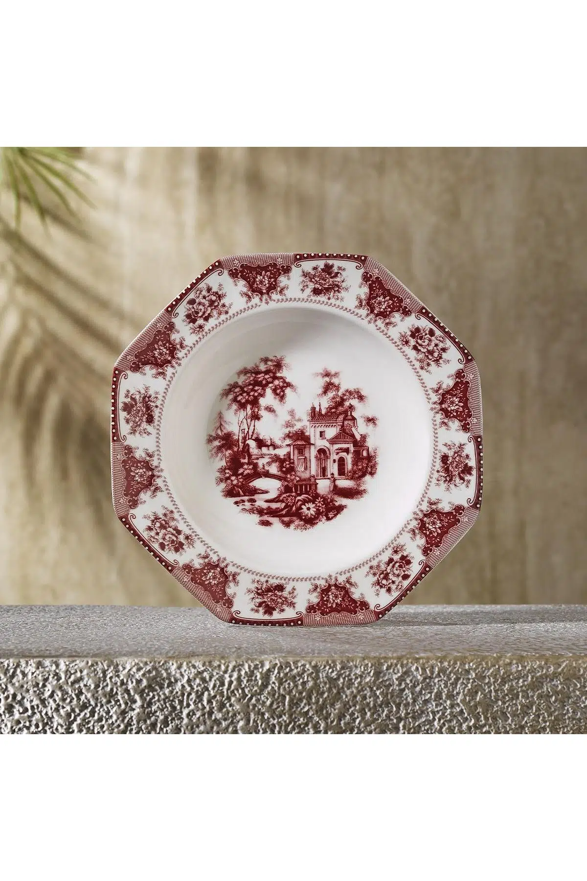 Evaliza Voıla Yemek Tabak Kırmızı 22 Cm