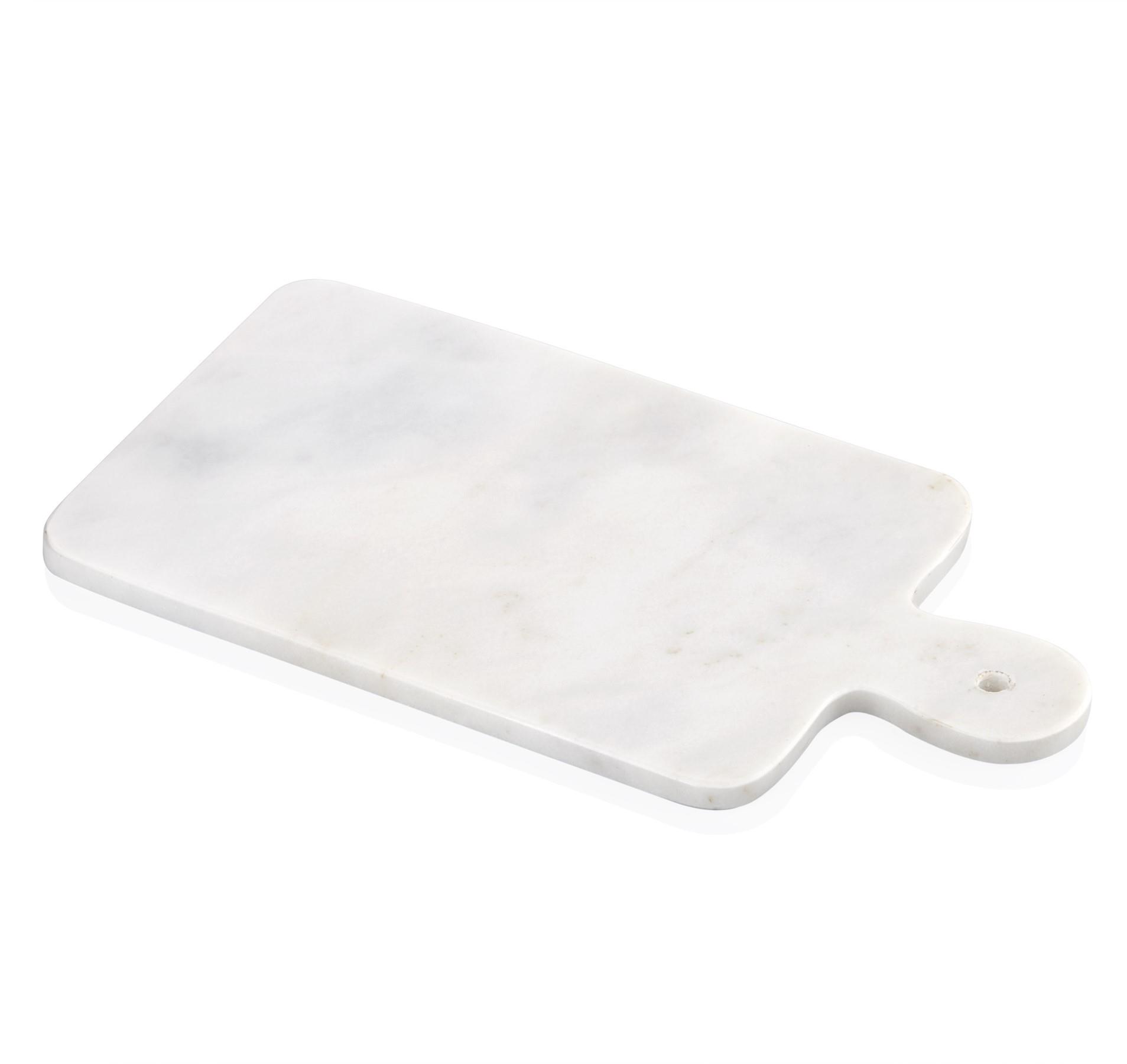 Evza Beyaz Mermer Sunum Tablası 18.5*40 Cm