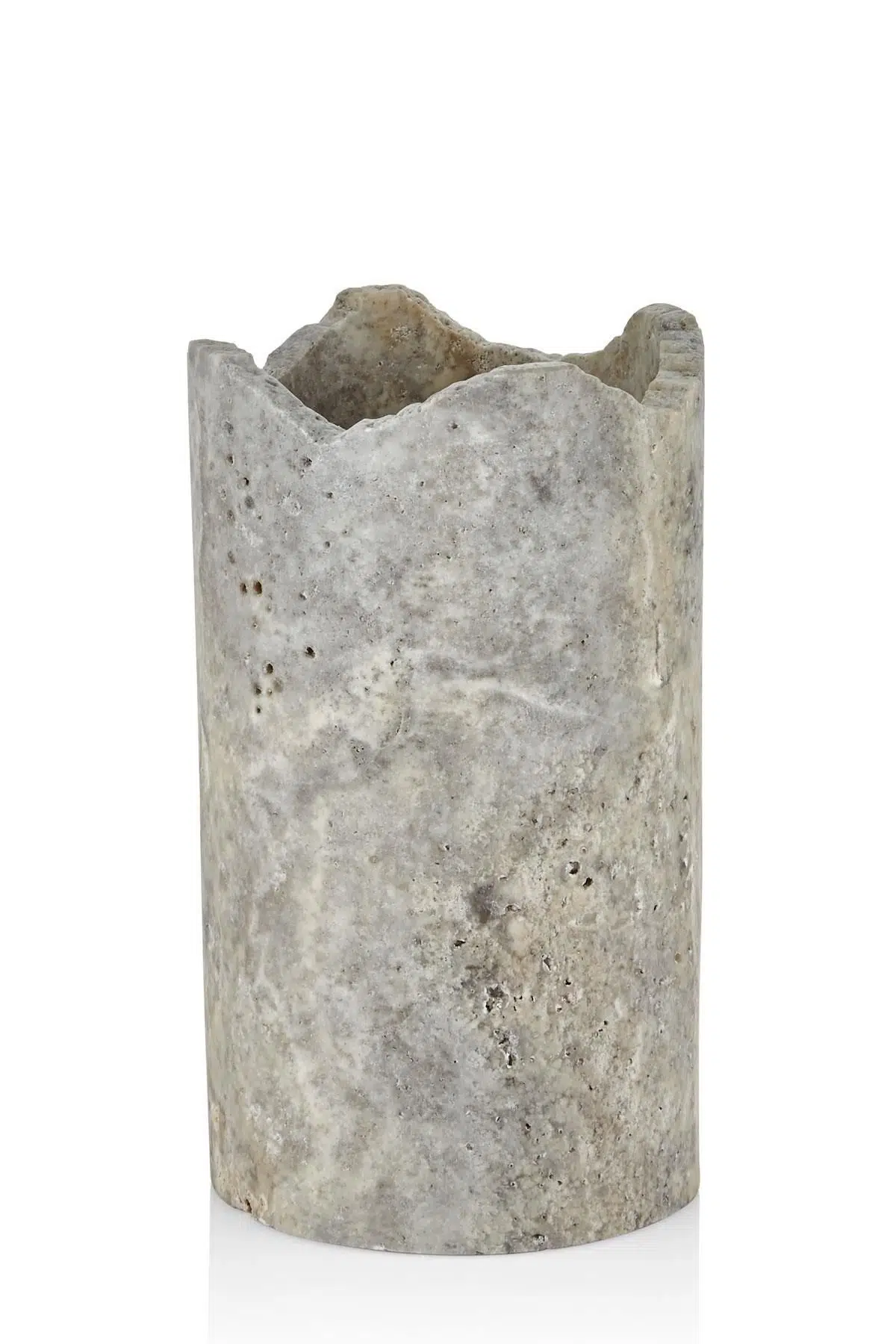 Evza Dekor Mermer Gri Traverten Şaraplık 11*11*21 Cm