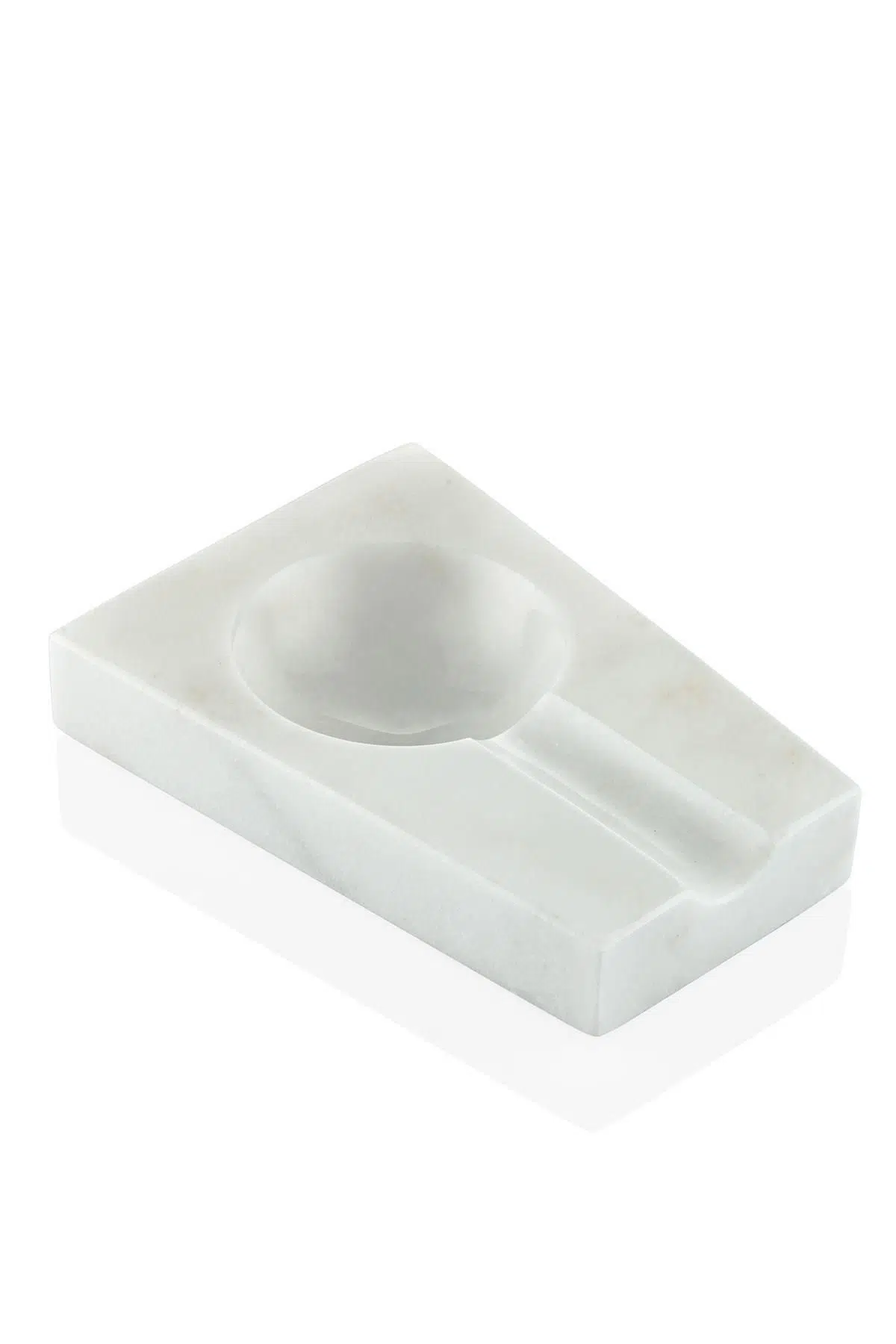 *Evza Dekor Mermer Puro Küllüğü 18*12*8 Cm Beyaz
