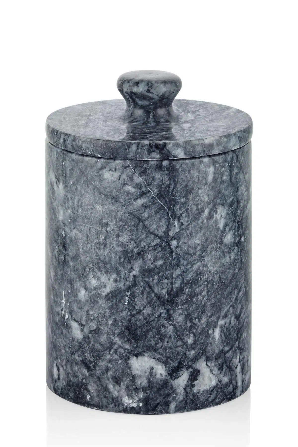 Evza Mermer Çöp Kovası Bursa Siyahı 15*15*23 Cm