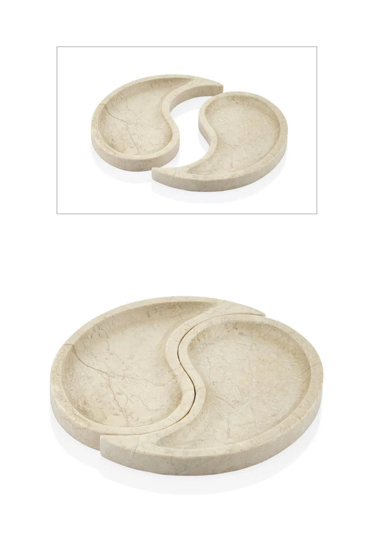EVZA MERMER DAMLA SUNUMLUK BEJ 20*20*2 CM
