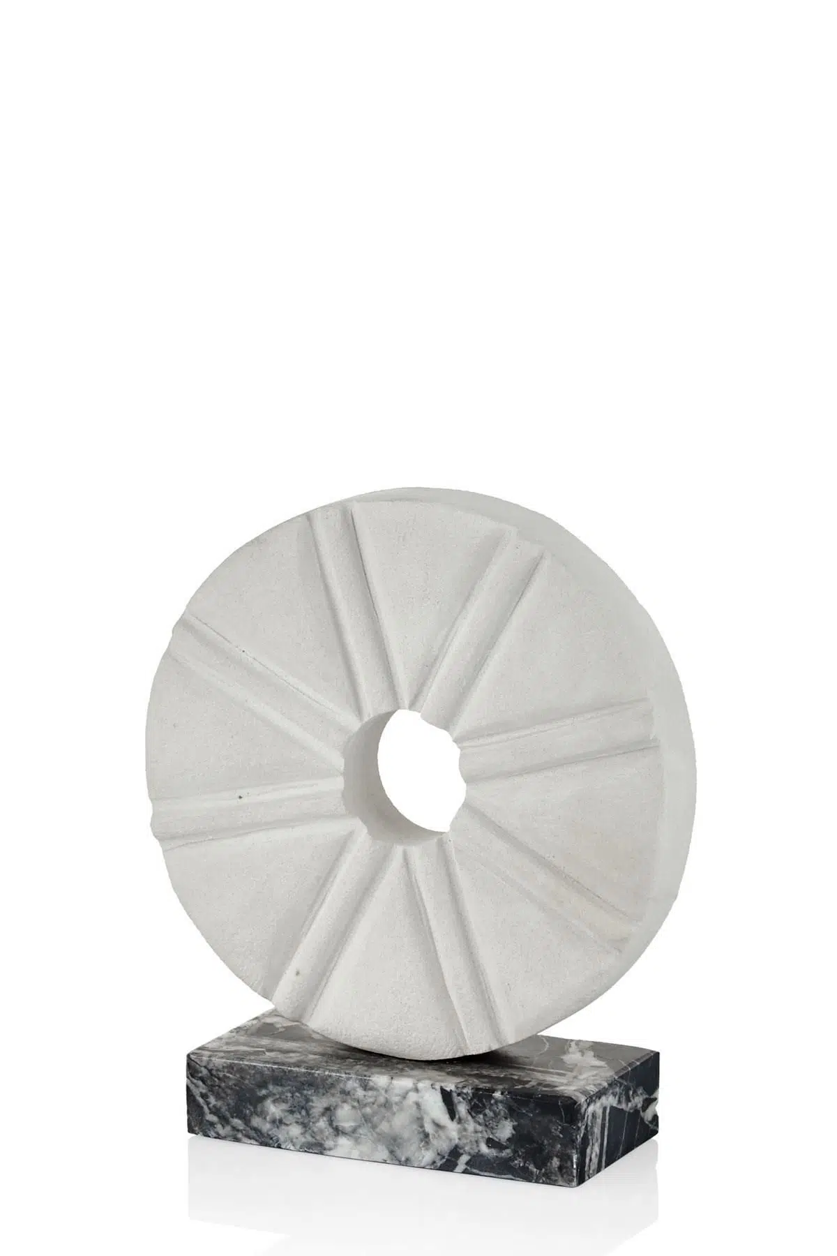 Evza Mermer Disk Verona Model Küçük Beyaz