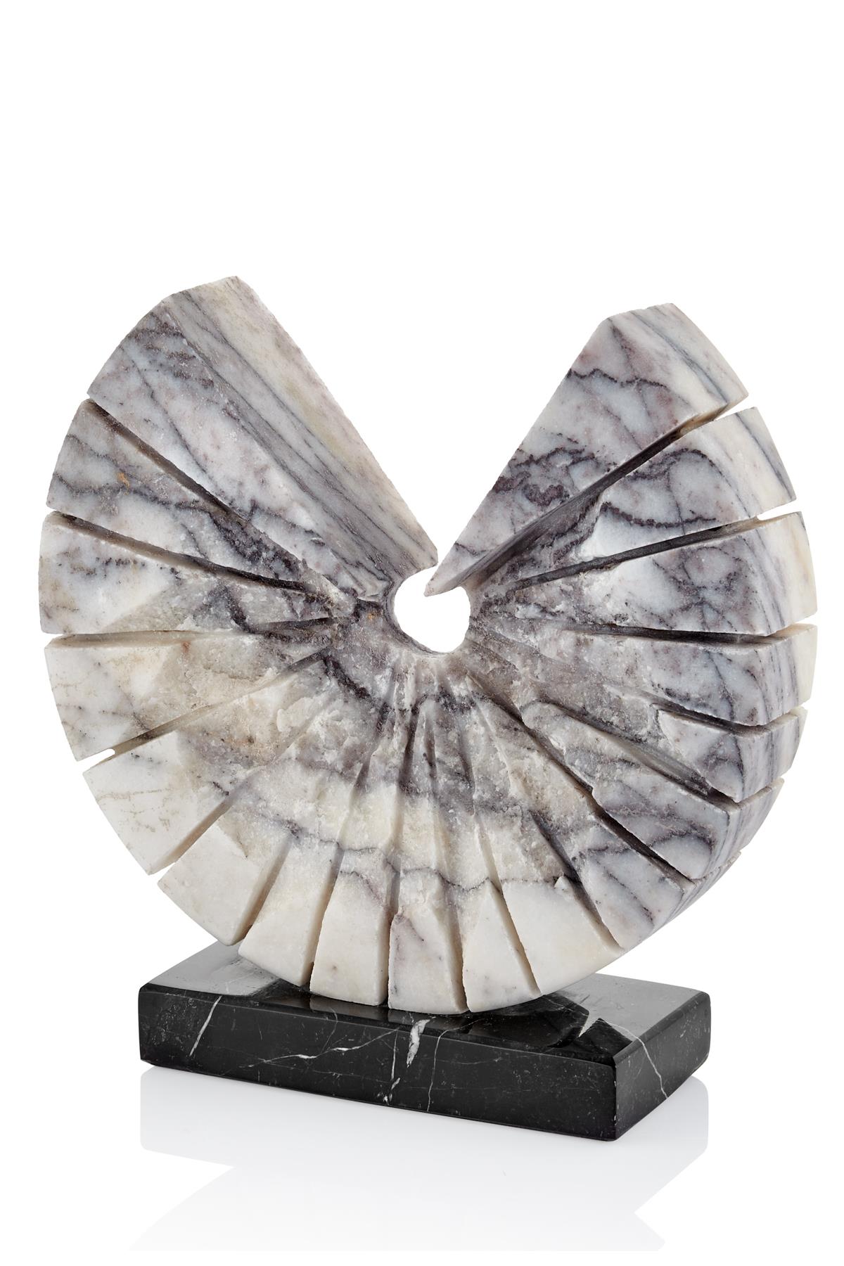 Evza Mermer Kaideli Disk Patlatma Dekor Leylak 8*26*26 Cm