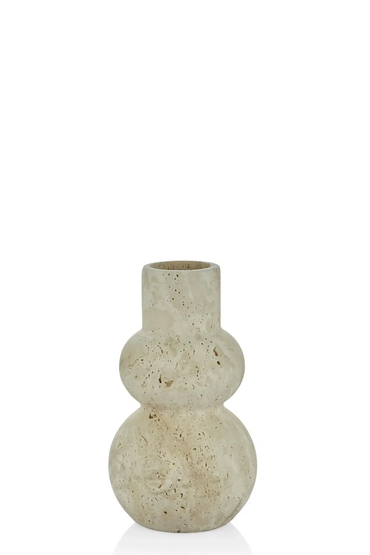 Evza Mermer Traverten Knotty Vazo 12*12*21 Cm