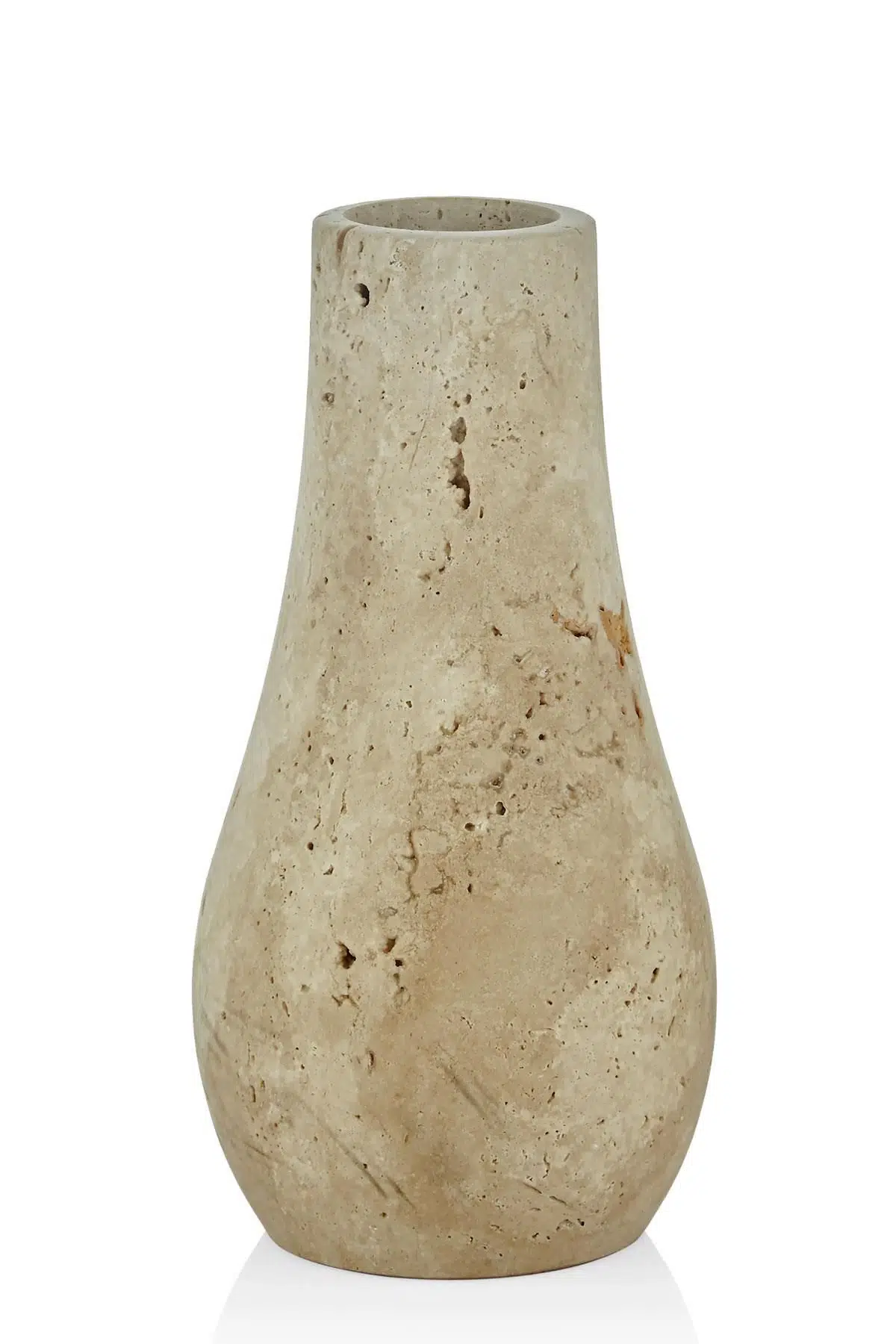Evza Mermer Traverten Drop Vazo 12*12*25 Cm