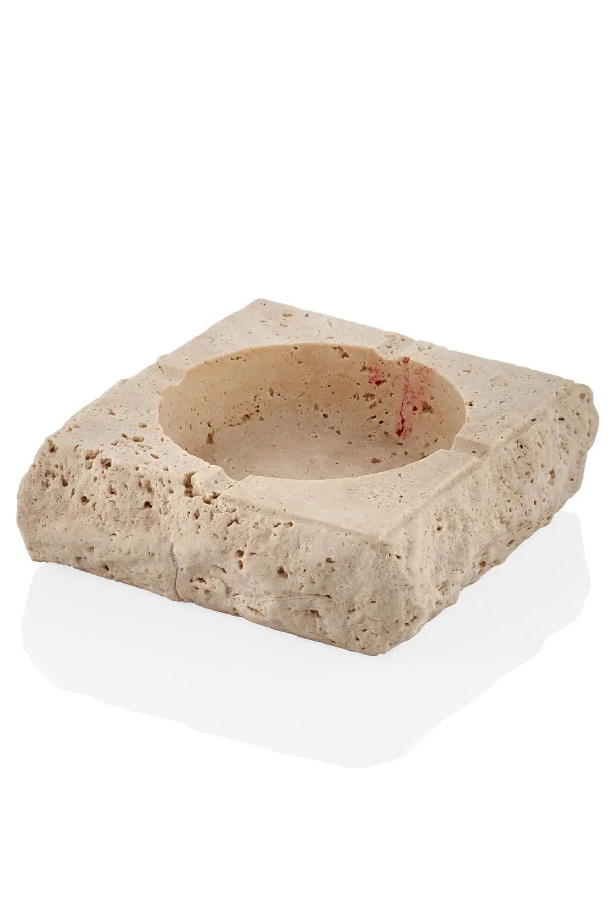 Evza Traverten Kare Küllük Krem 13*13*5 Cm