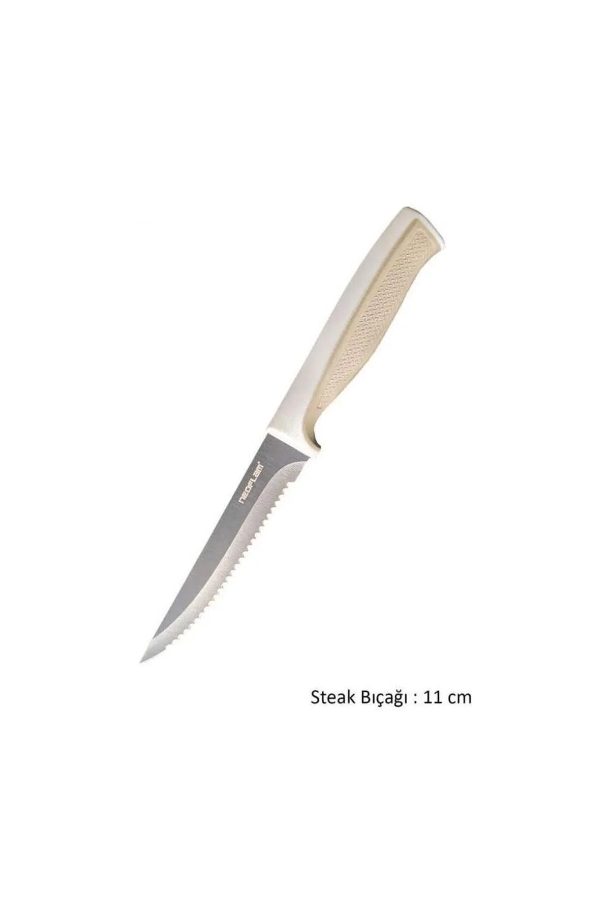 Fika Tırtıklı Steak Bıçağı 11 Cm Bej