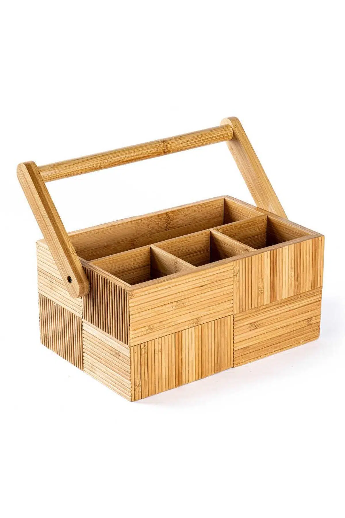 İNTER 006-01 BAMBU TUTACAKLI ÇATAL KAŞIK BIÇAK KUTUSU 27x16.5 CM