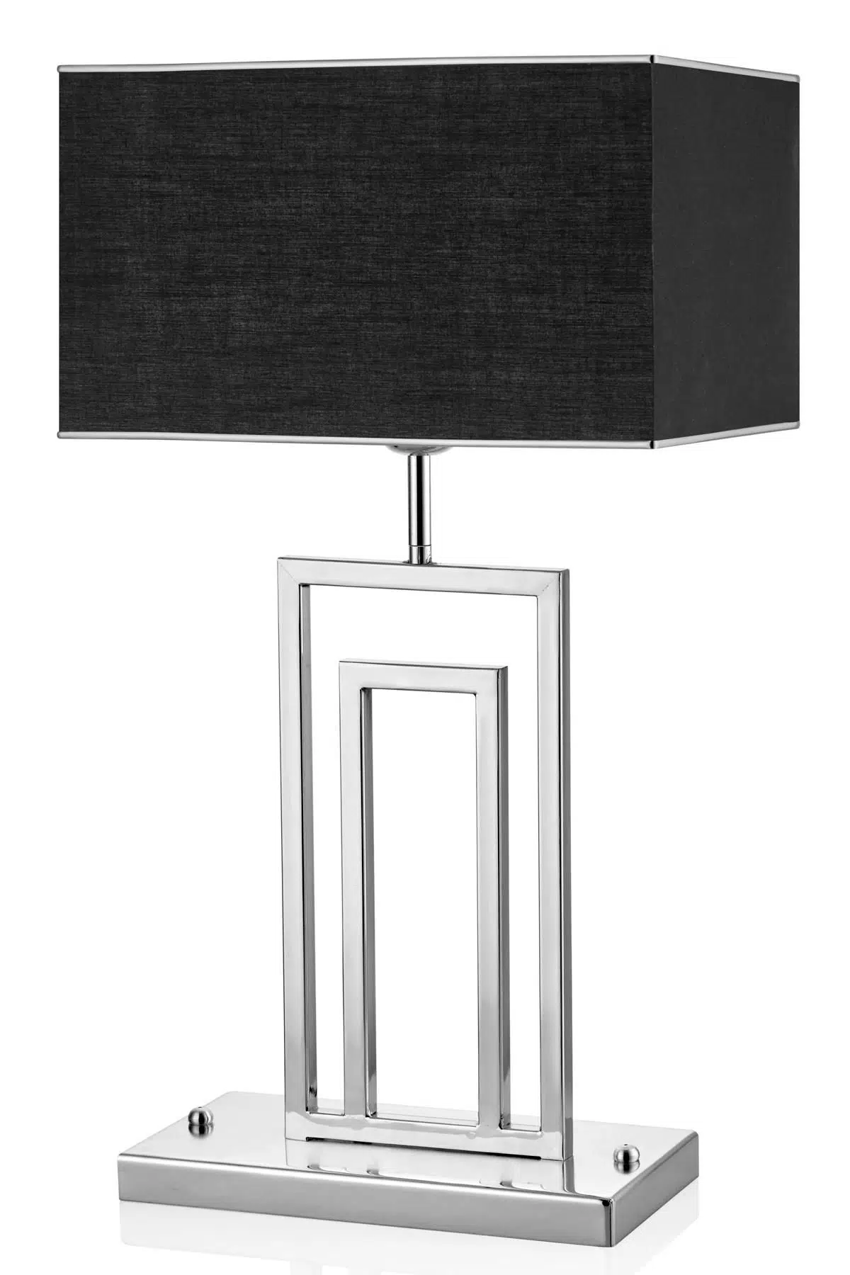 Kare Model Abajur Gümüş 35*35*63 Cm