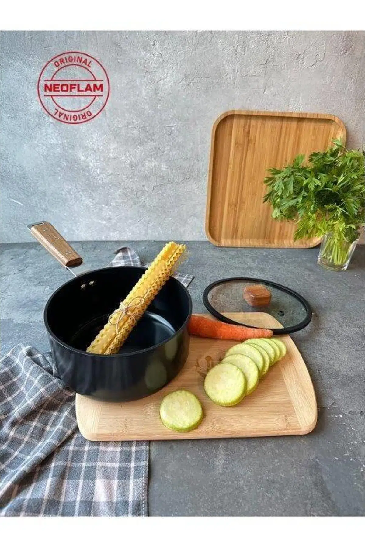 Neoflam Bıen Alüminyum Döküm Sos Tencere 18 Cm Siyah