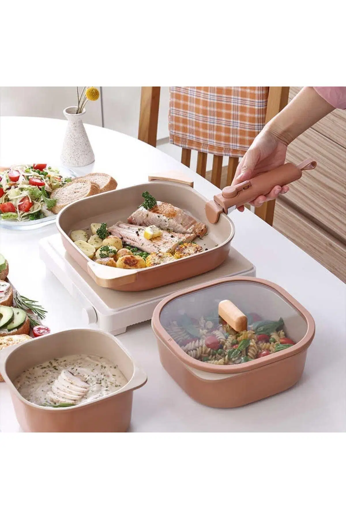 Neoflam Fika Comfort Terracota Tencere ve Tava Seti 10 Parça