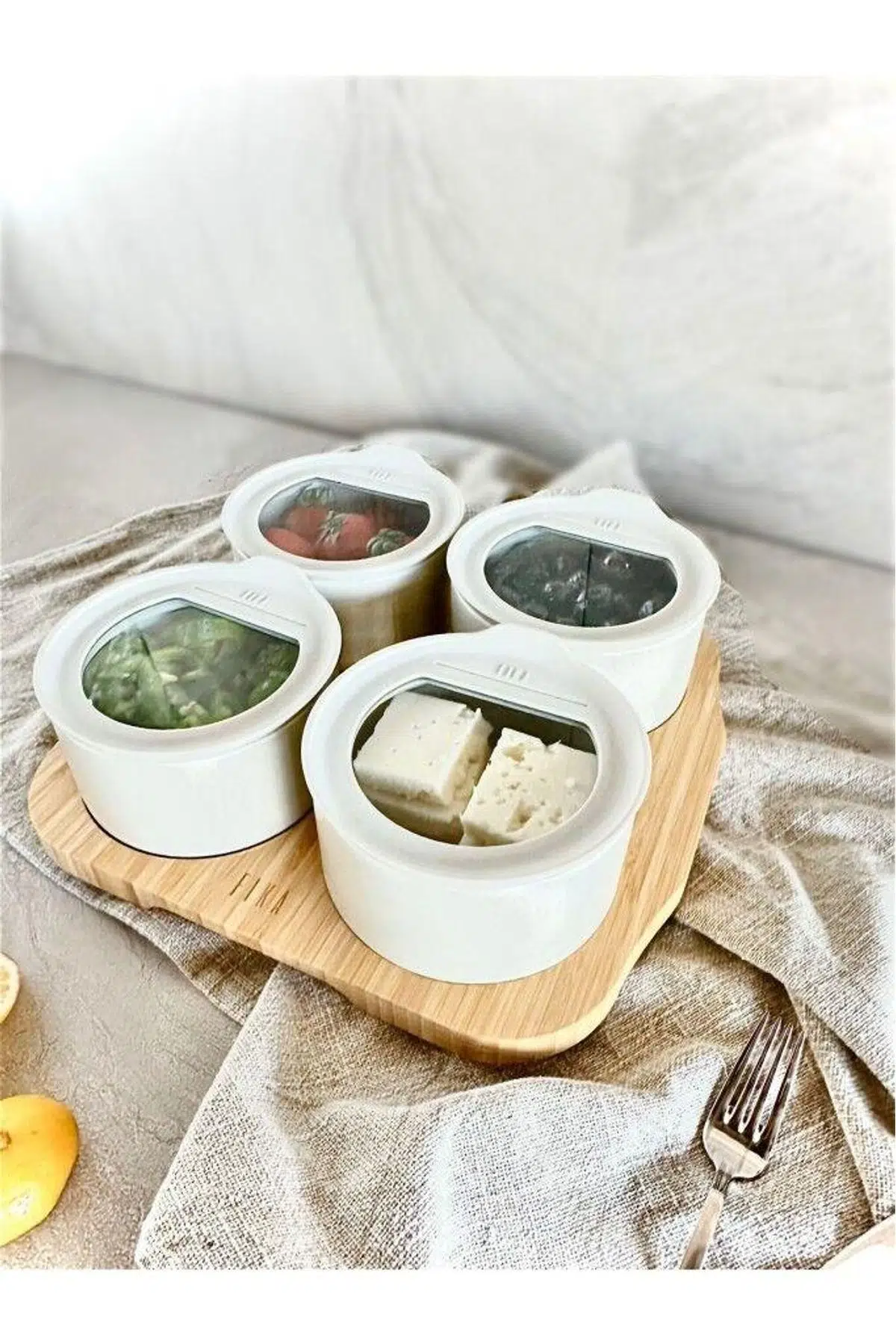 Neoflam Fika One 4'lü Kahvaltılık Seti Beyaz