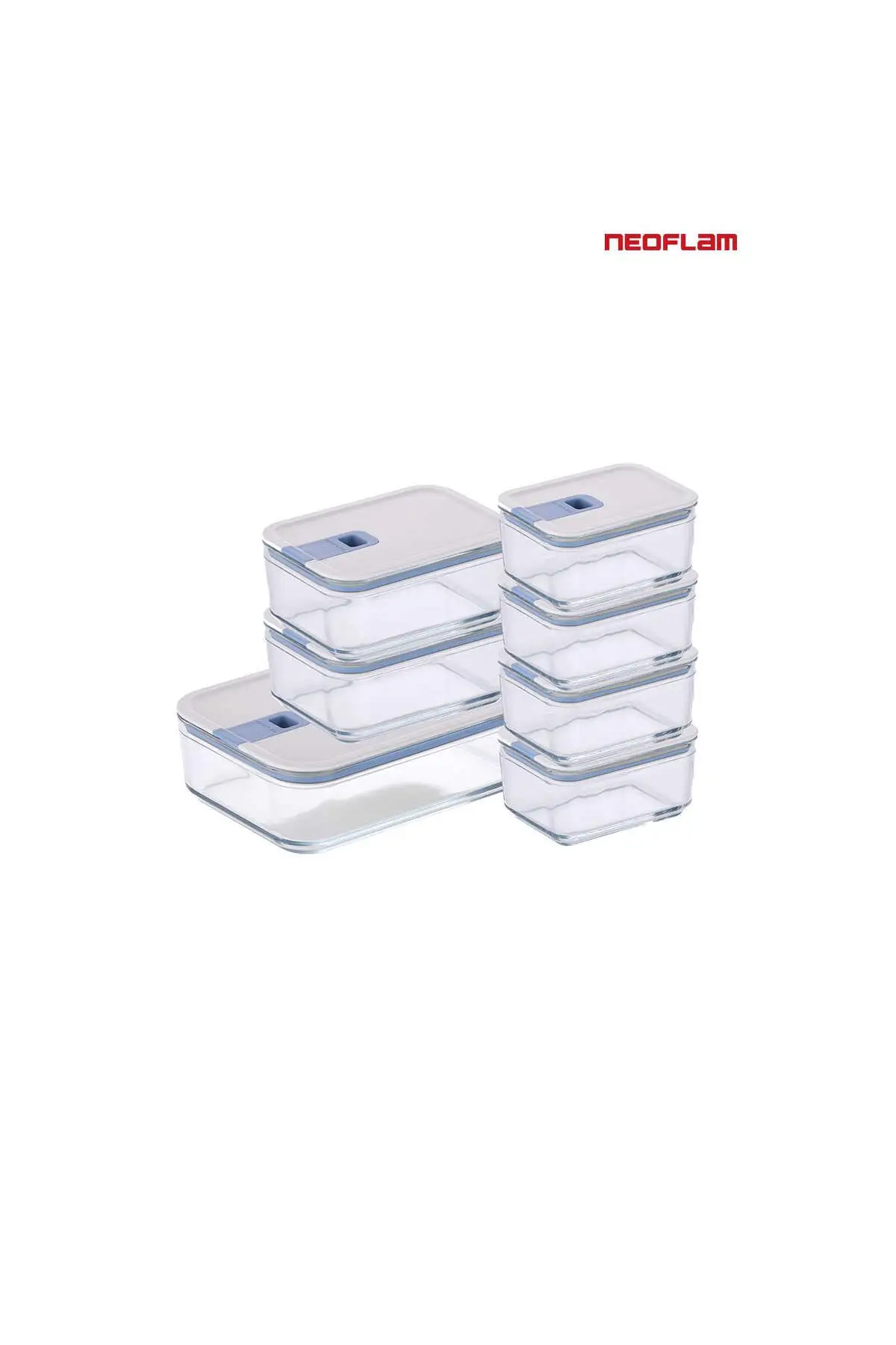 Neoflam Perfect Seal Cam Saklama Seti 7Prc