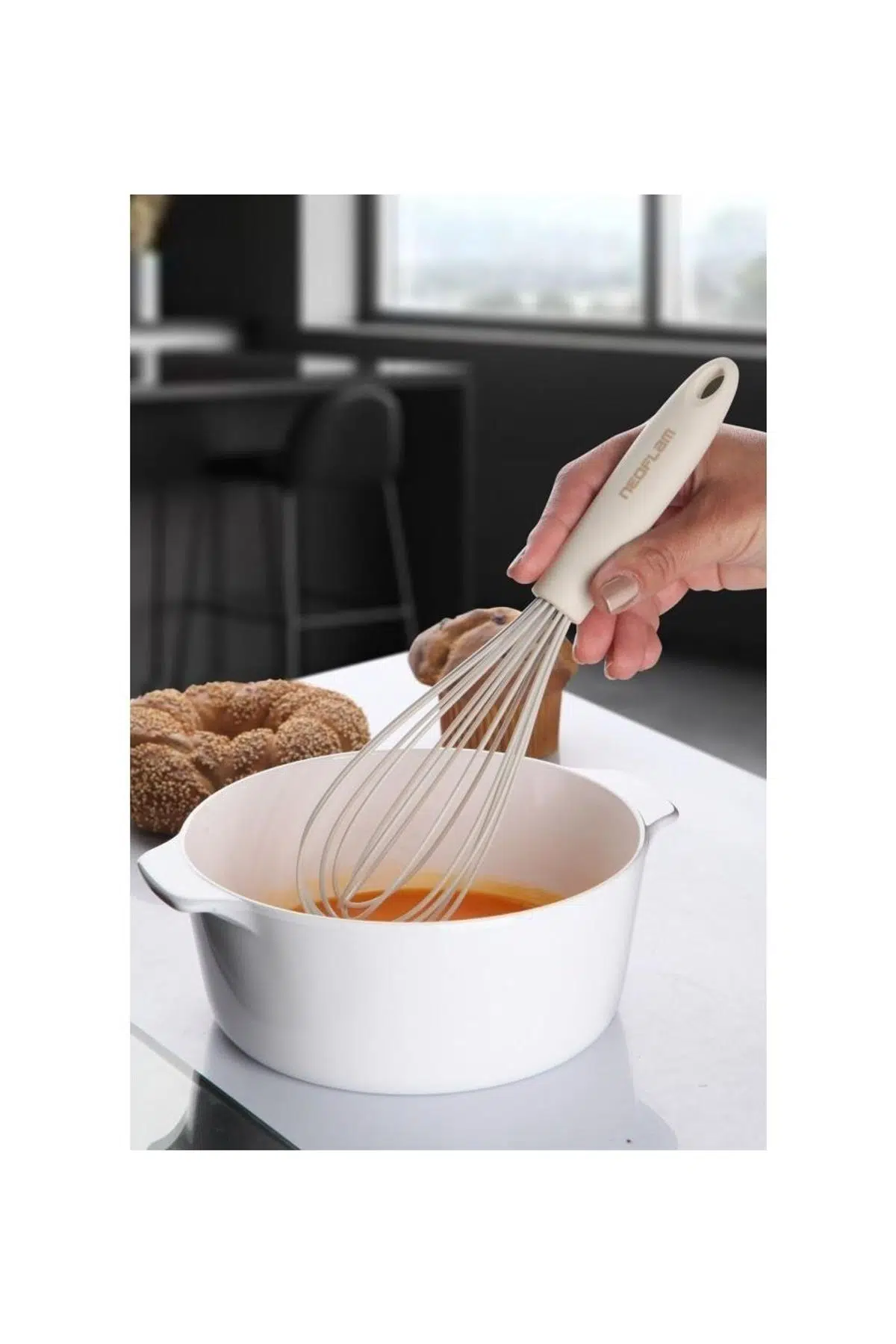 Neoflam Silikon Çırpıcı Bej