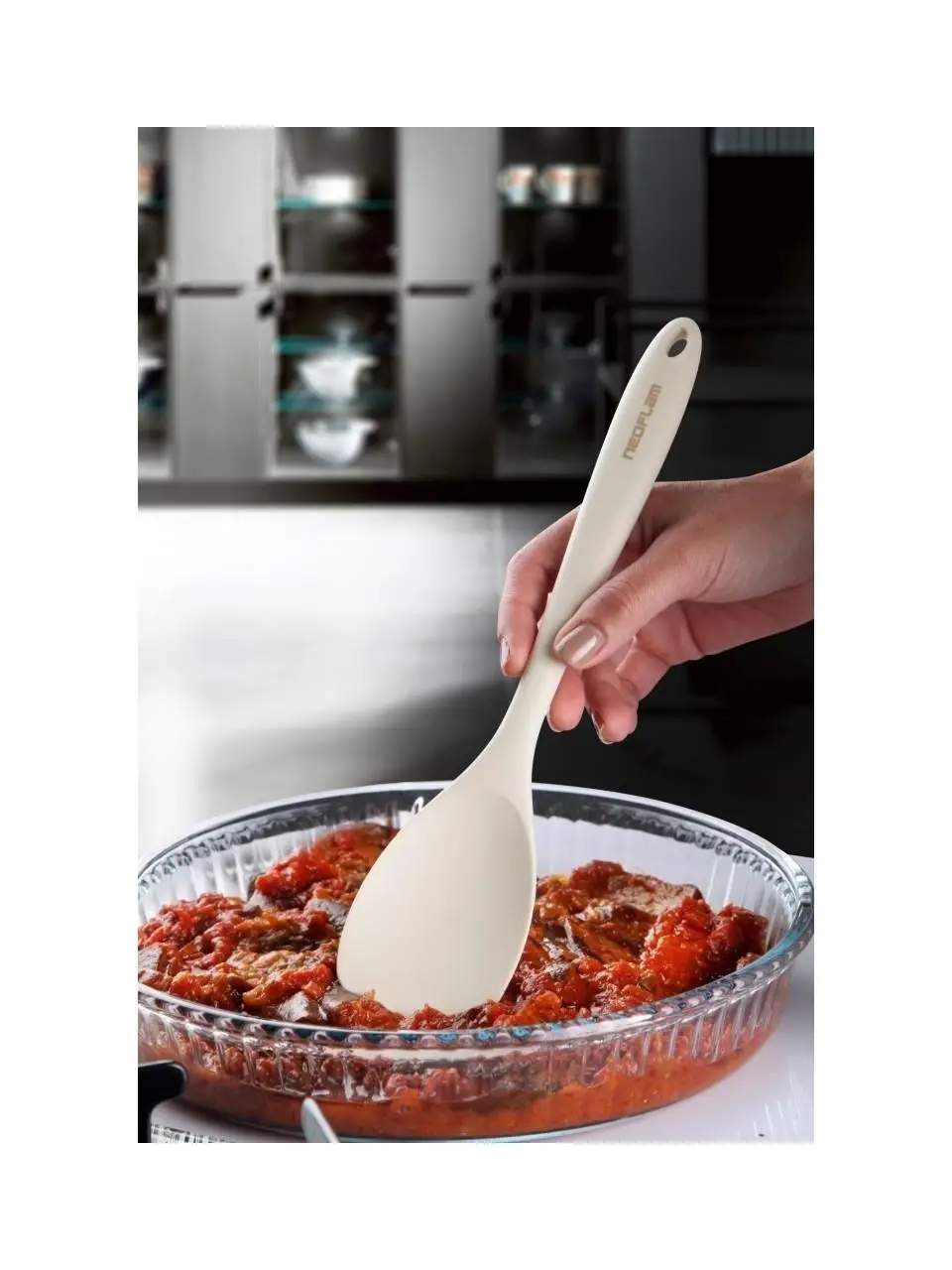 Neoflam Silikon Derin Spatula Bej