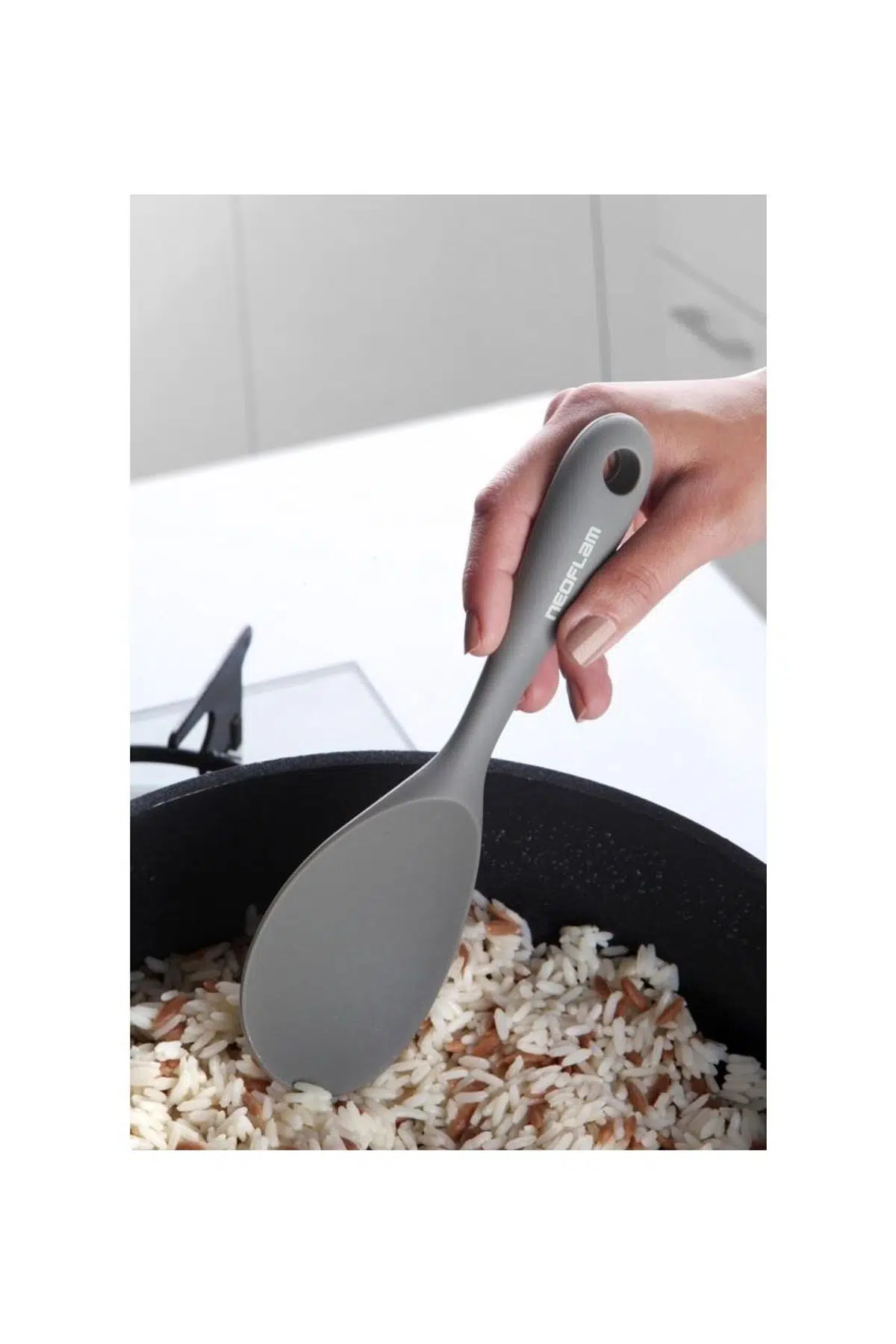 Neoflam Silikon Pilav Kaşığı Gri