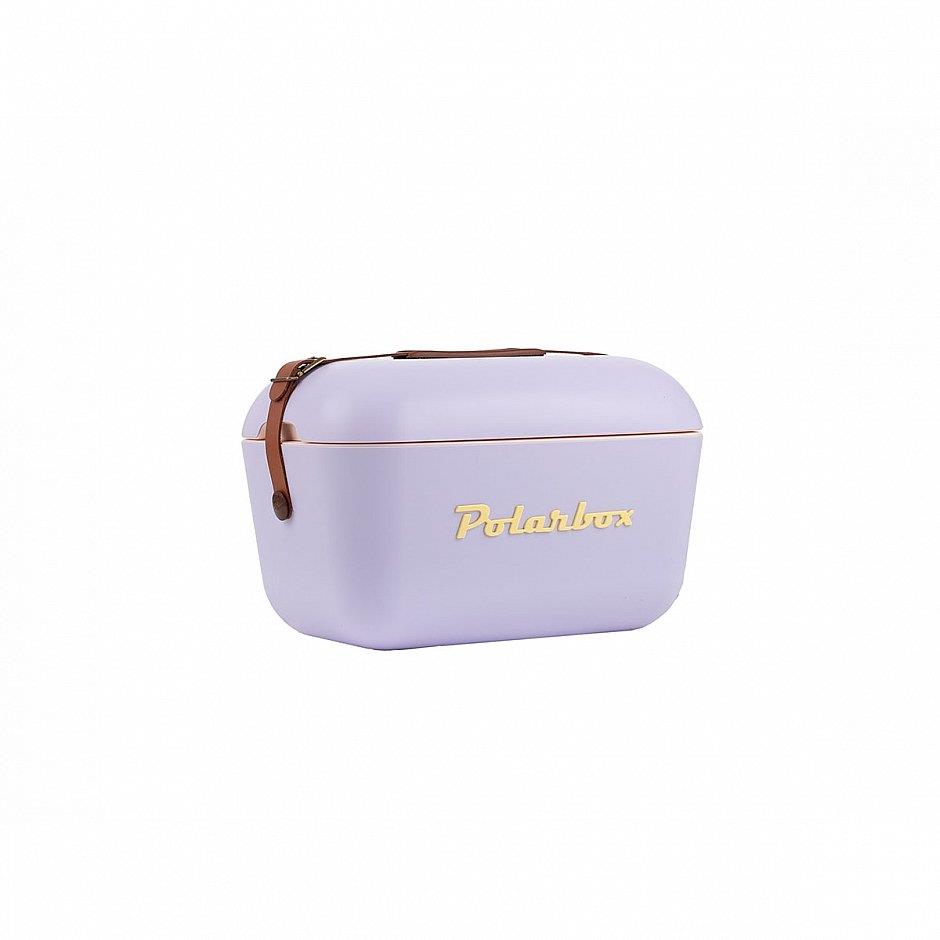 Polarbox Classic Deri Kayışlı Soğuk ve Sıcak Termos Çanta 12L Lila & Sarı