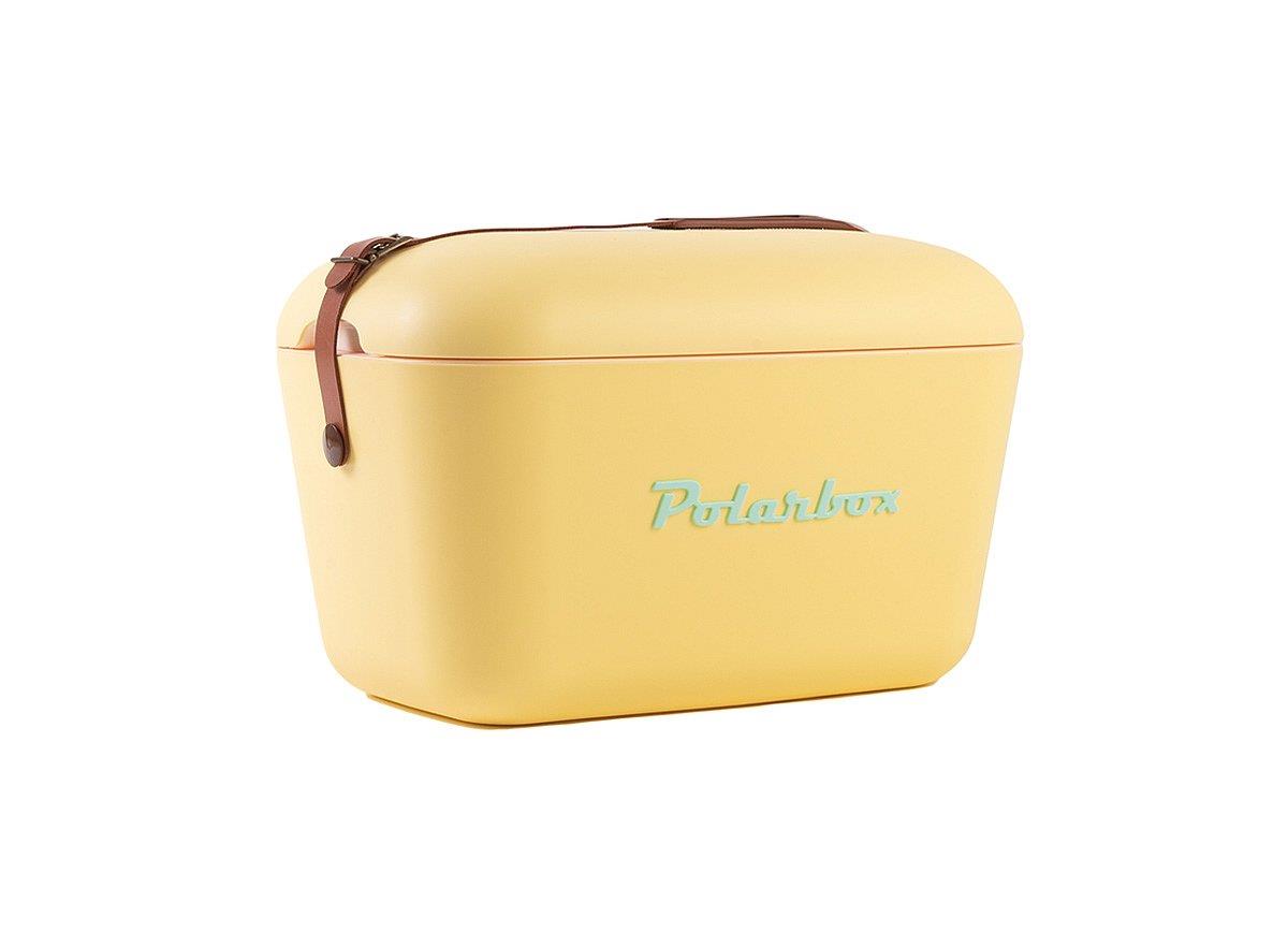 Polarbox Classic Deri Kayışlı Soğuk ve Sıcak Termos Çanta 20L Sarı & Su Yeşili