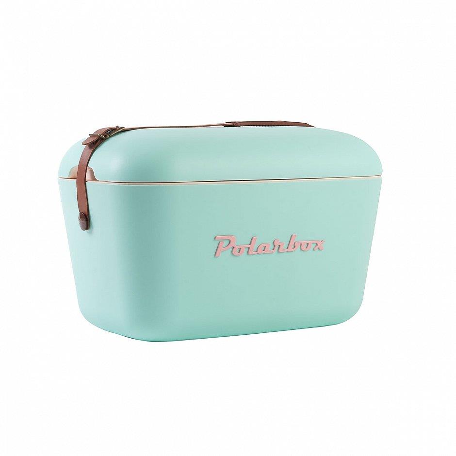 Polarbox Classic Deri Kayışlı Soğuk ve Sıcak Termos Çanta 20L Su Yeşili & Pembe