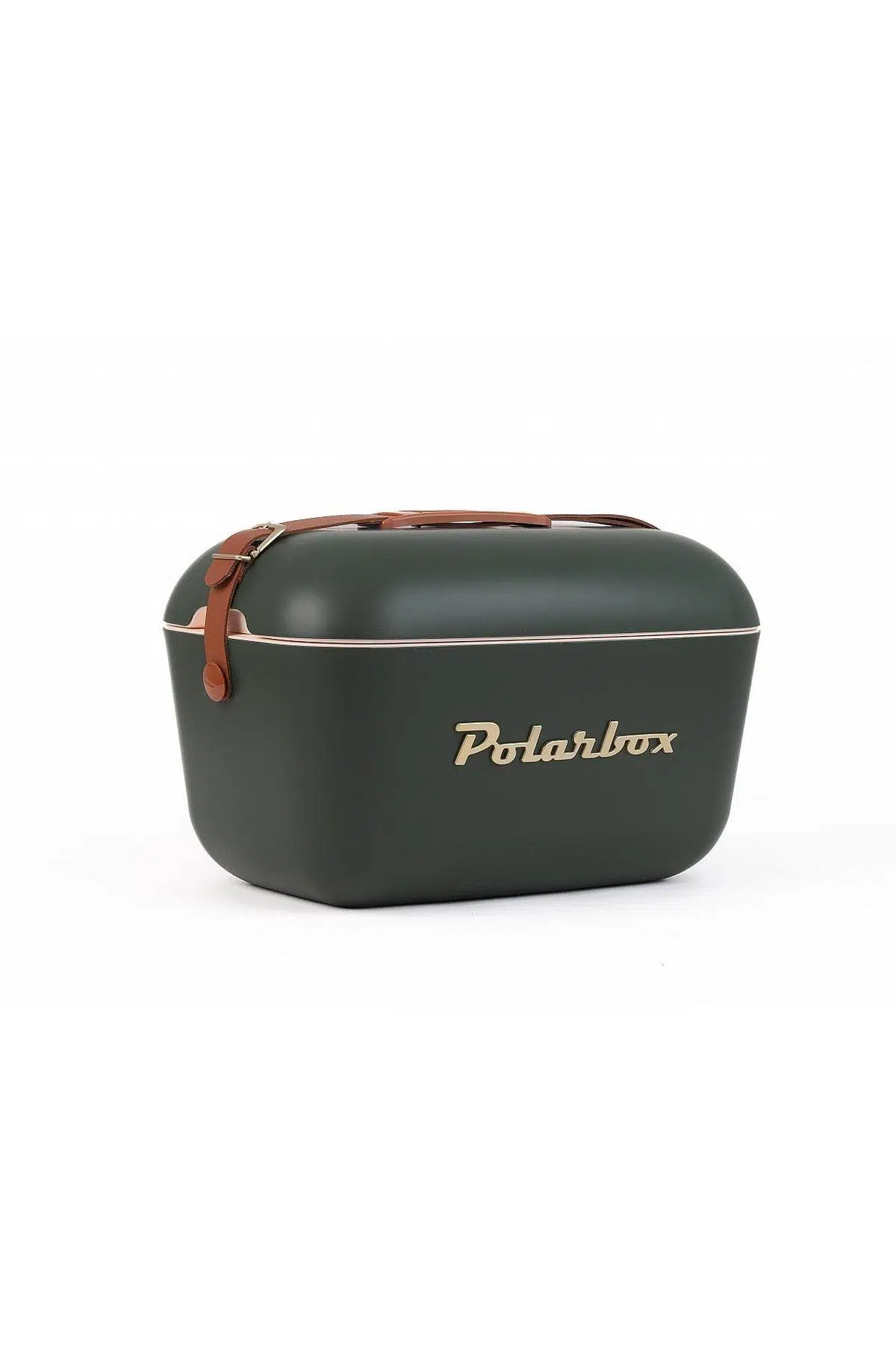 Polarbox Gold Deri Kayışlı Soğuk ve Sıcak Termos Çanta 12L Koyu Yeşil & Altın