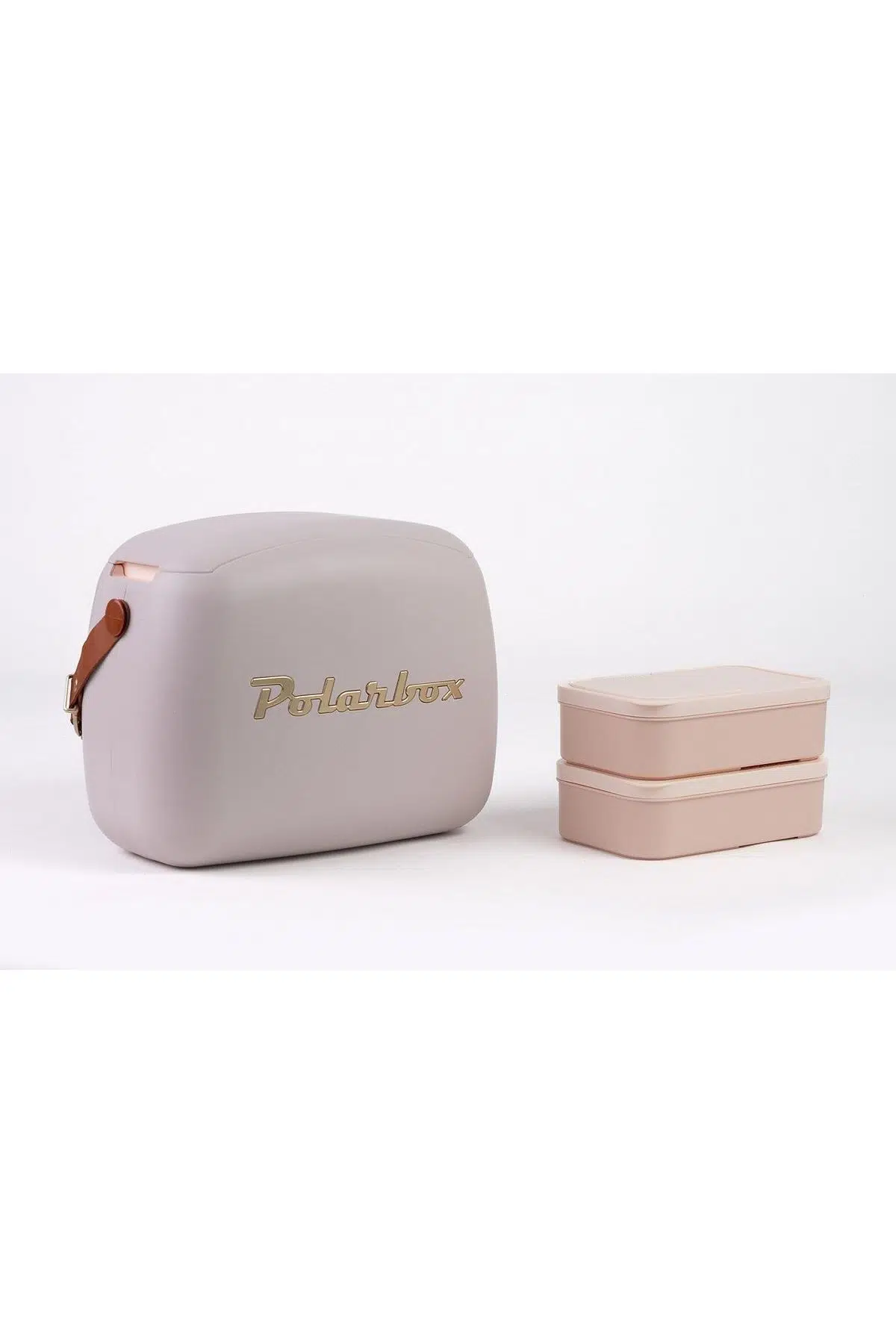 Polarbox Gold Deri Kayışlı Soğuk ve Sıcak Termos Çanta 6L İnci & Altın