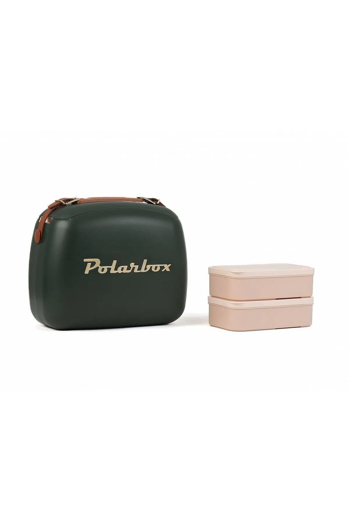 Polarbox Gold Deri Kayışlı Soğuk ve Sıcak Termos Çanta 6L Koyu Yeşil & Altın
