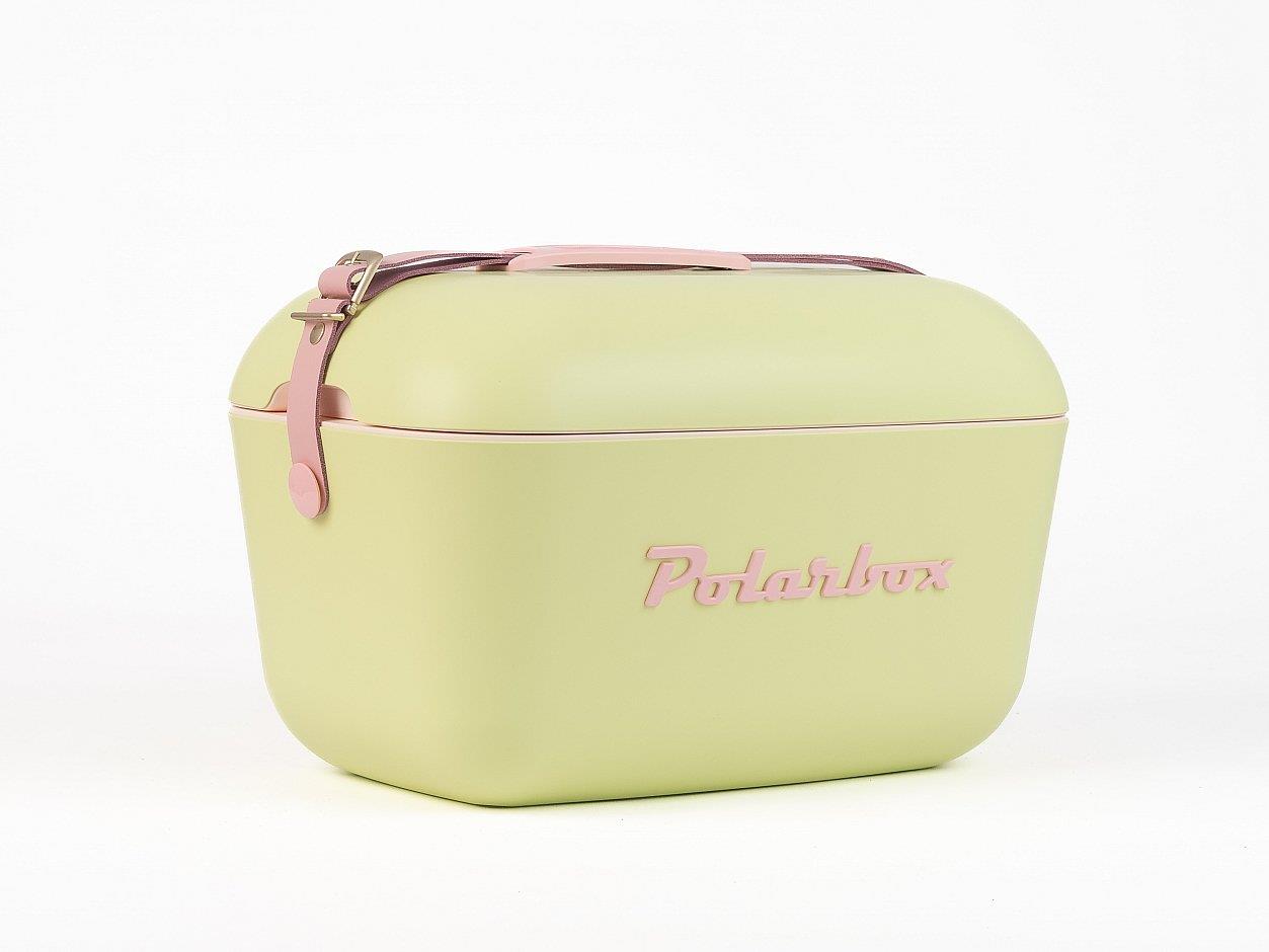 Polarbox Pop Deri Kayışlı Soğuk ve Sıcak Termos Çanta 12L Açık Yeşil & Pembe